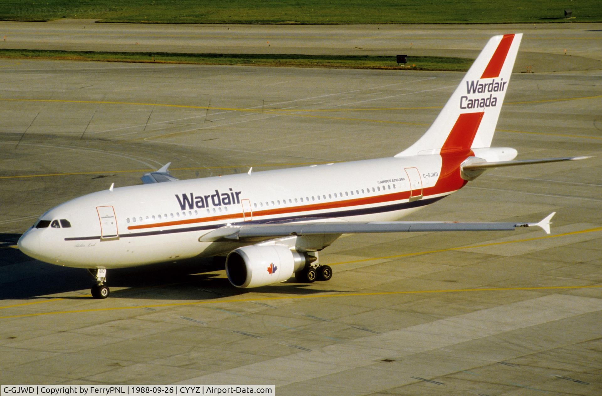 C-GJWD, 1988 Airbus A310-304/ET C/N 475, Wardair A310
