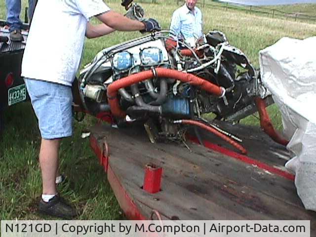 N121GD, 1994 Bushby Mustang II C/N M-II-1217, wrecked Lycoming 320 load out