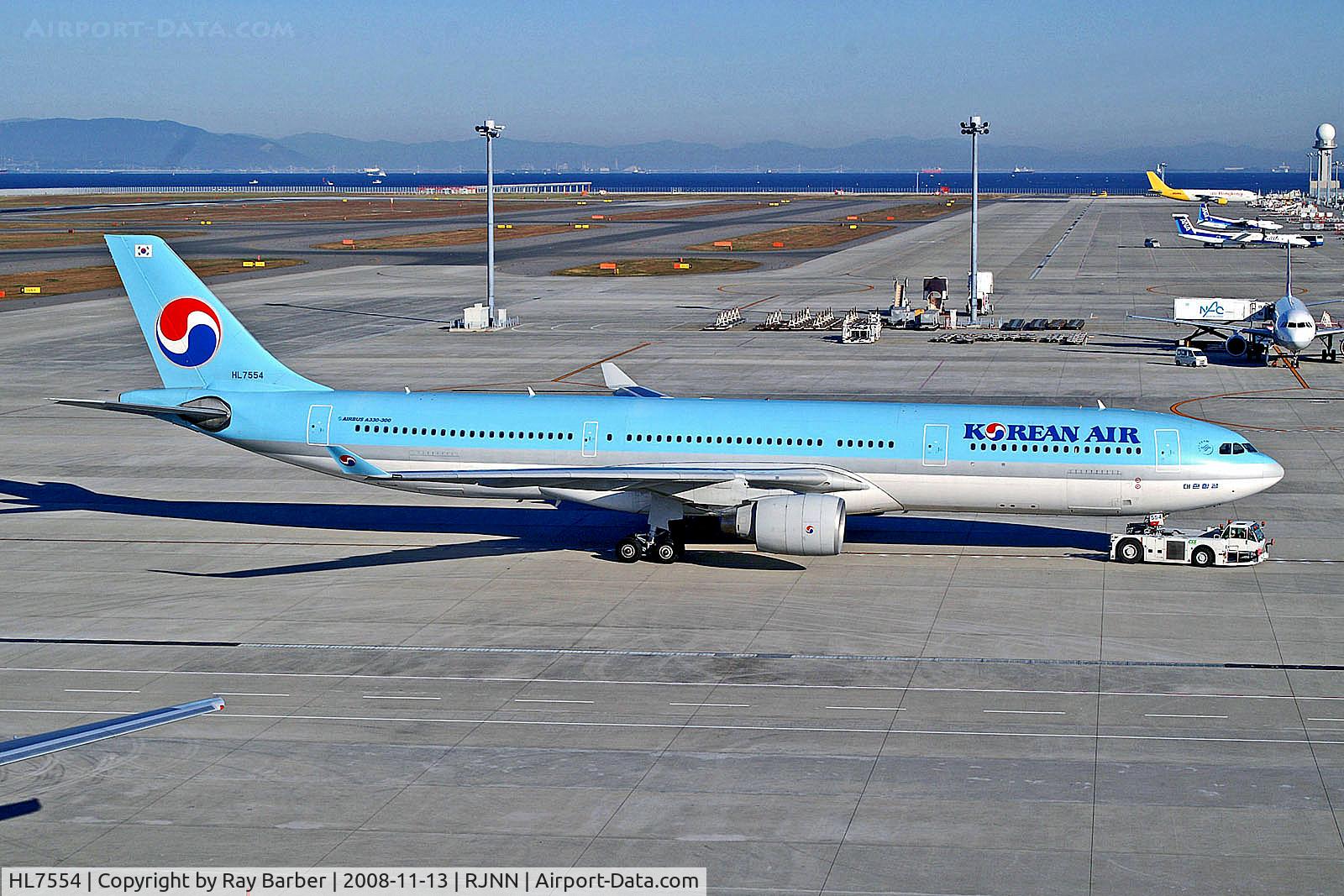 HL7554, 1999 Airbus A330-323 C/N 256, HL7554   Airbus A330-323E [256] (Korean Air) Nagoya-Chubu -Centrair~JA 13/11/2008