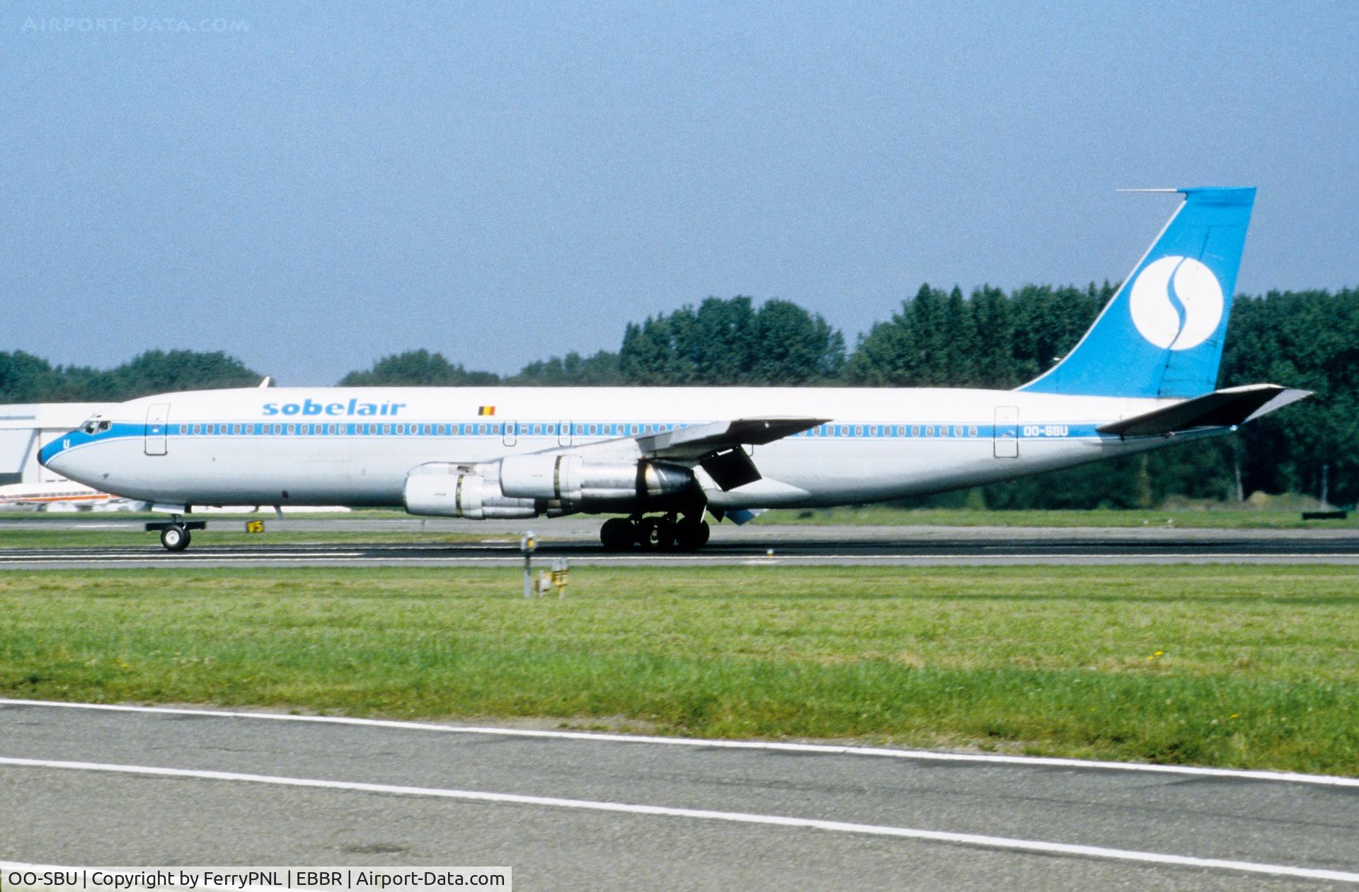 OO-SBU, 1967 Boeing 707-373C (E-8C J-STARS) C/N 19442, Sobelair B707 returning from a holiday flight