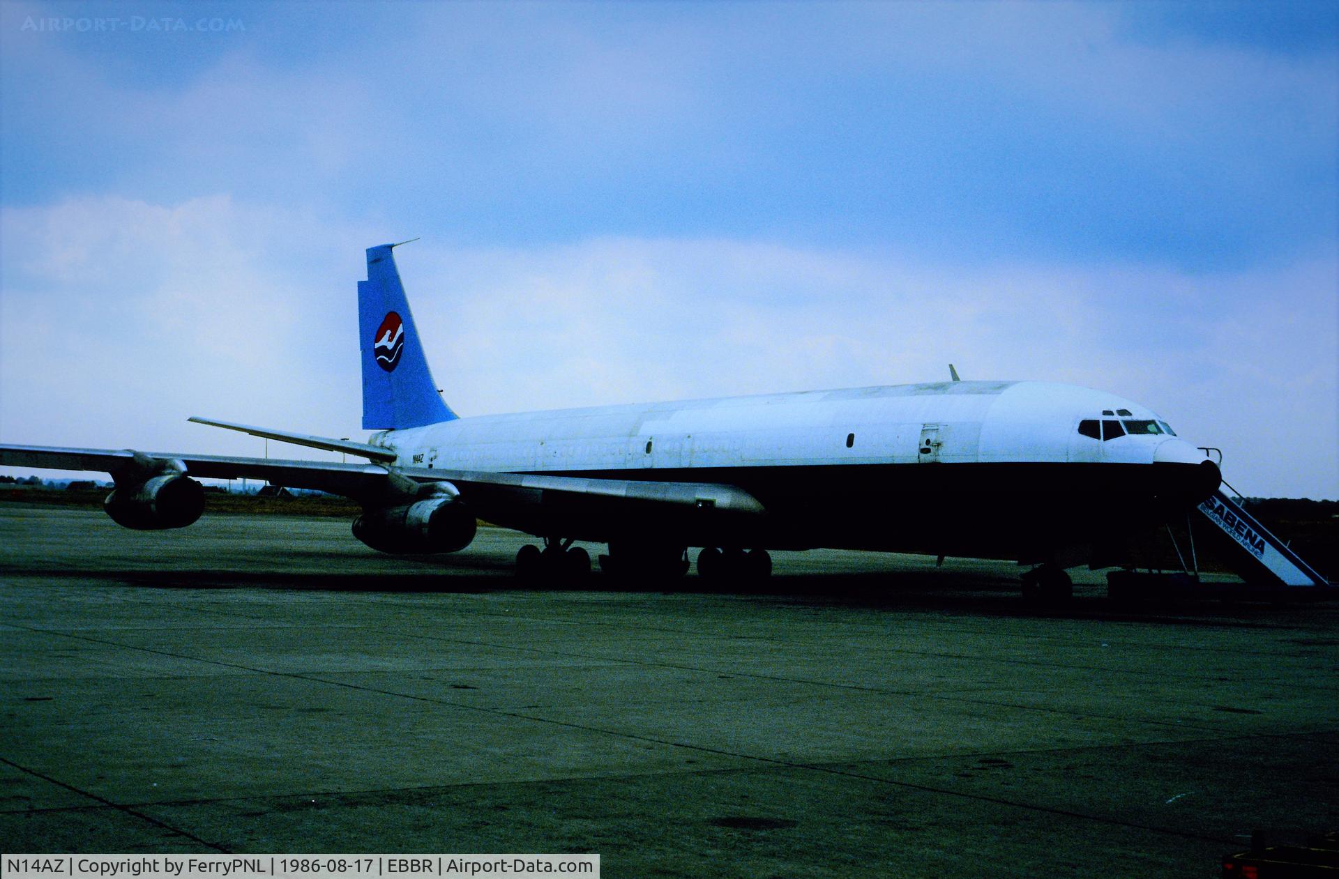 N14AZ, 1967 Boeing 707-336C C/N 19498, St. Lucia B707 on the tarmac in BRU