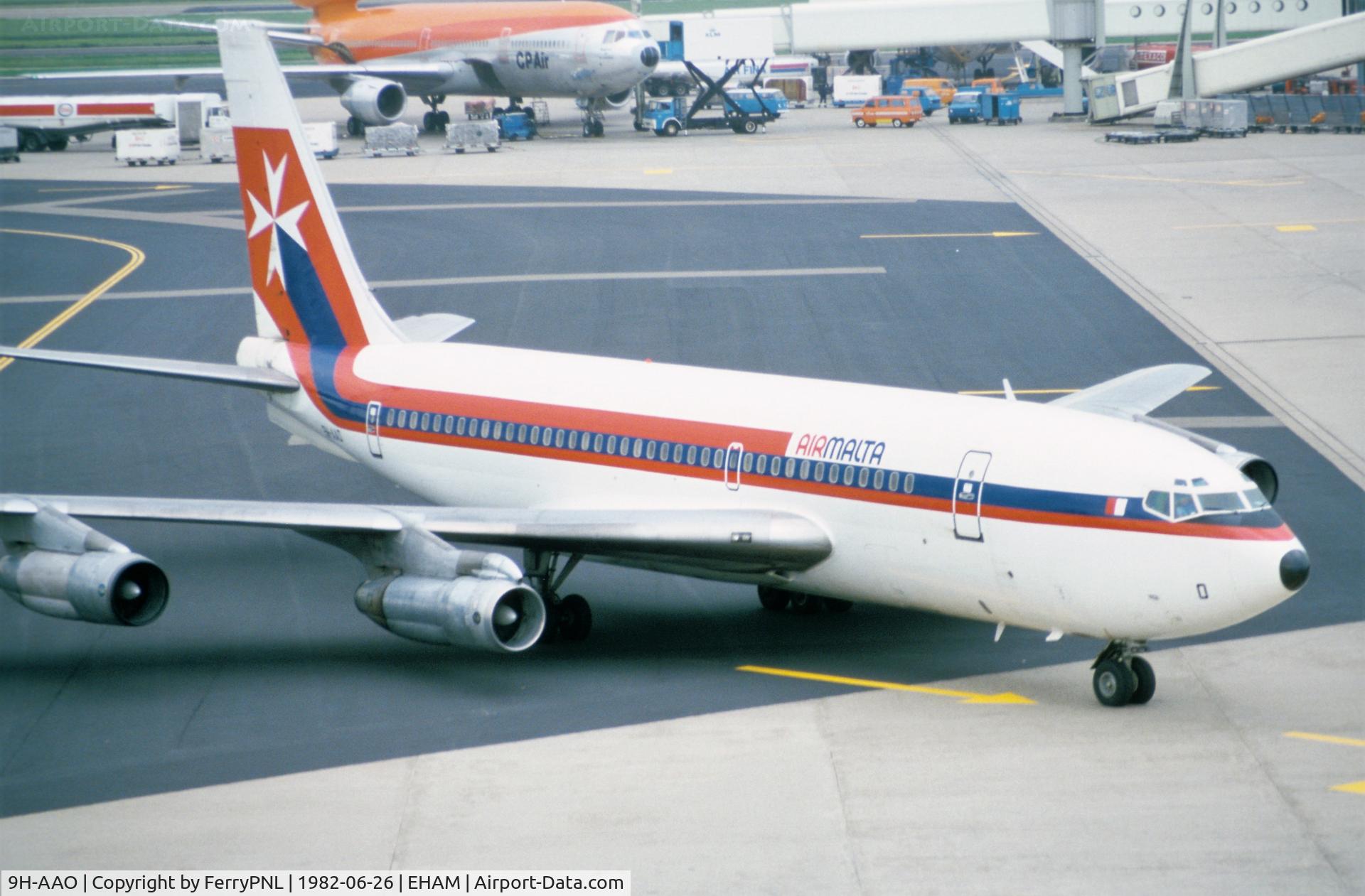 9H-AAO, 1965 Boeing 720-047B C/N 18829, Arrival of Air Malta B720