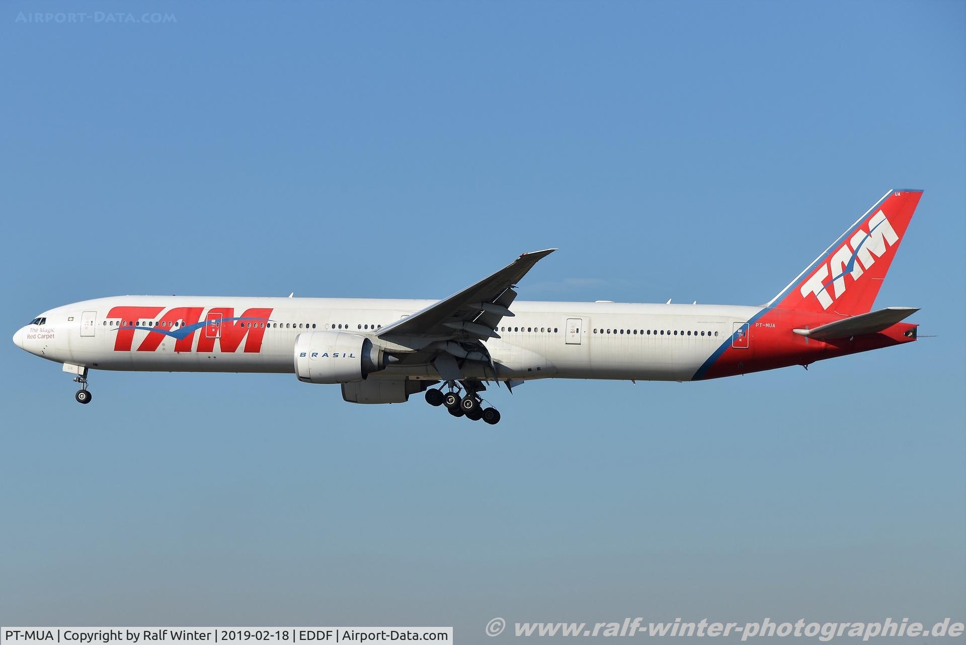 PT-MUA, 2008 Boeing 777-32W/ER C/N 37664, Boeing 777-32WER - JJ TAM TAM Brazilien Airlines - 37664 - PT-MUA - 18.02.2019 - FRA