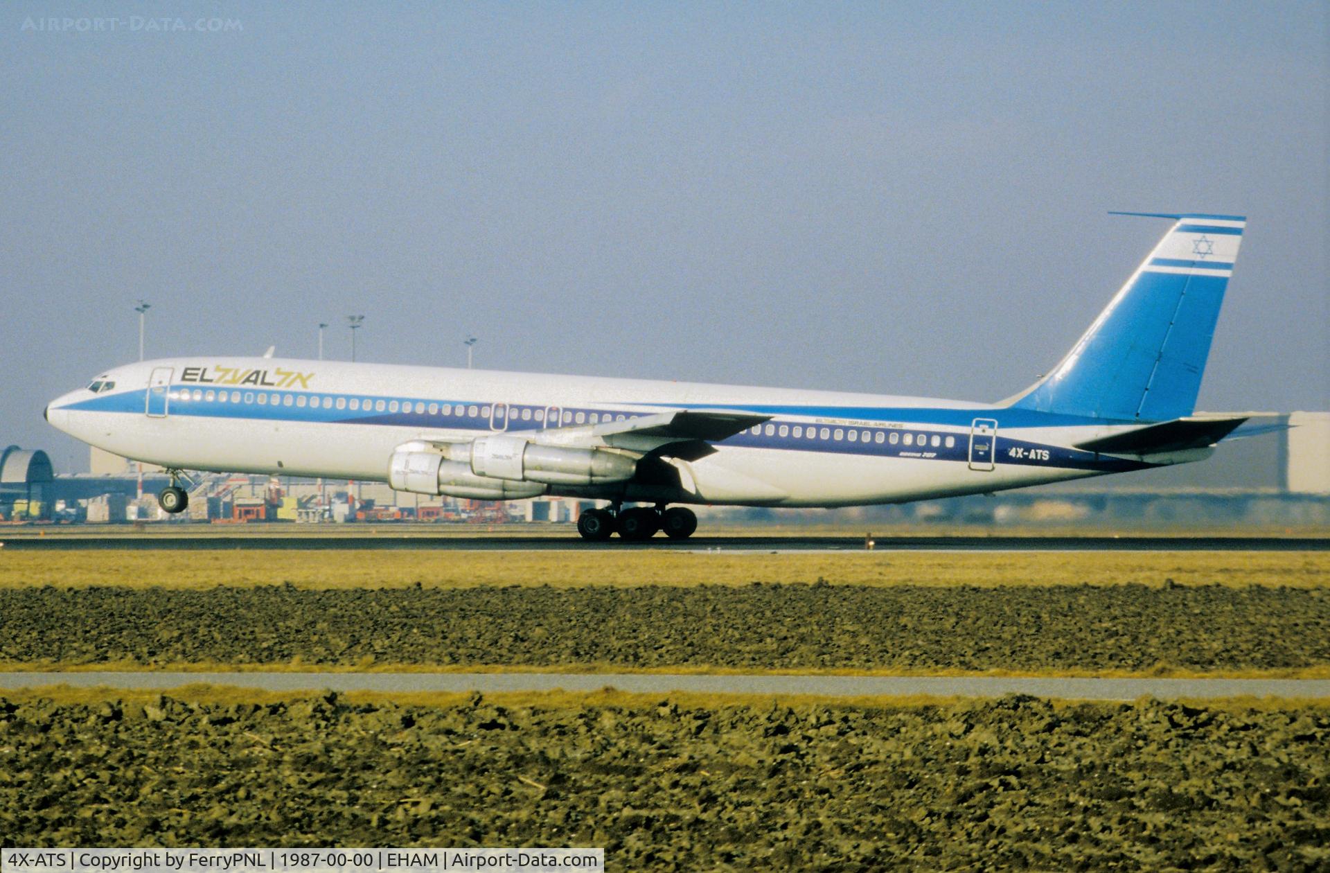 4X-ATS, 1967 Boeing 707-358B C/N 19502, ElAL B707 taking-off