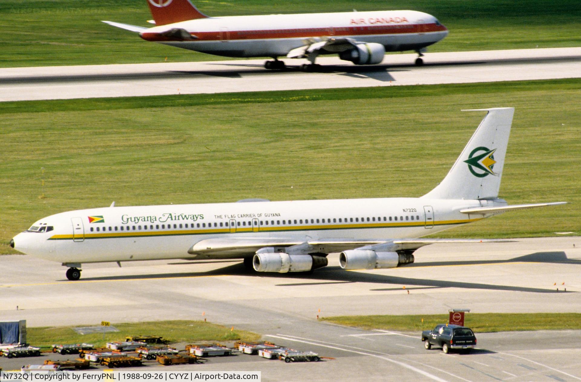 N732Q, 1969 Boeing 707-321B C/N 20034, Guyana Airways B707 departing