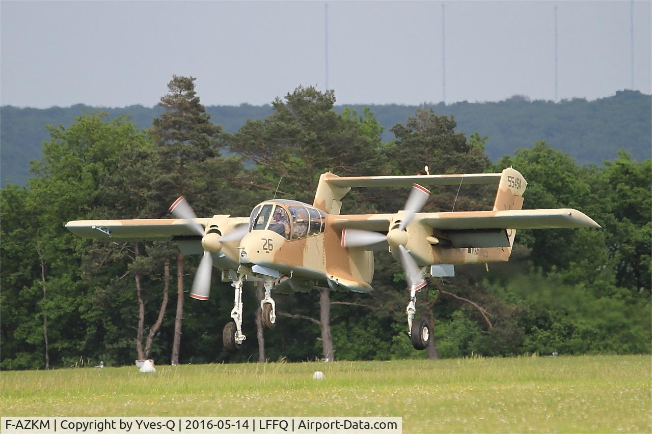 F-AZKM, 1971 North American OV-10B Bronco C/N 338-9 (305-65), North American OV-10B Bronco, Landing, La Ferté-Alais (LFFQ) air show 2016