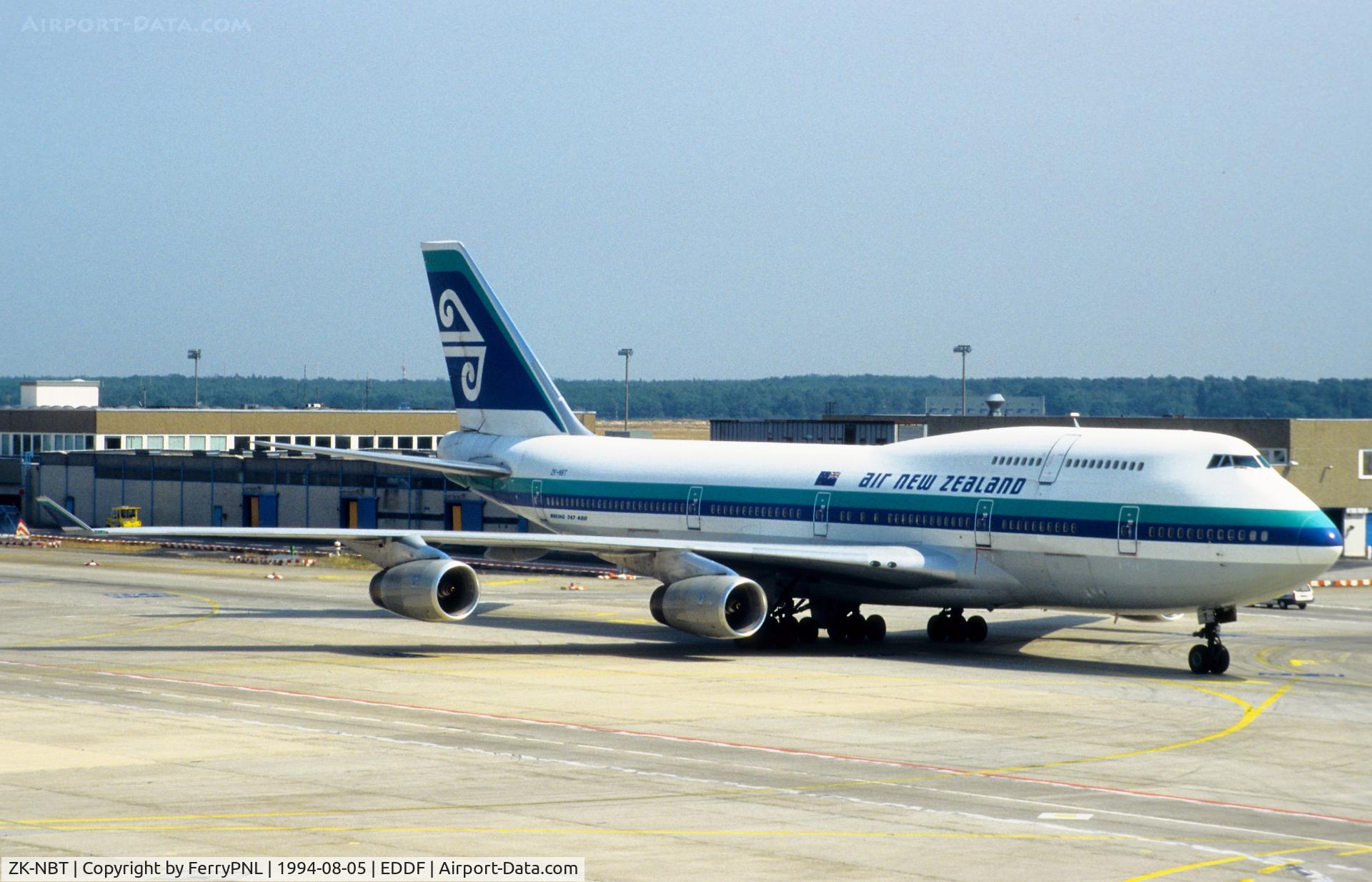ZK-NBT, 1990 Boeing 747-419 C/N 24855, ANZ B744 in FRA