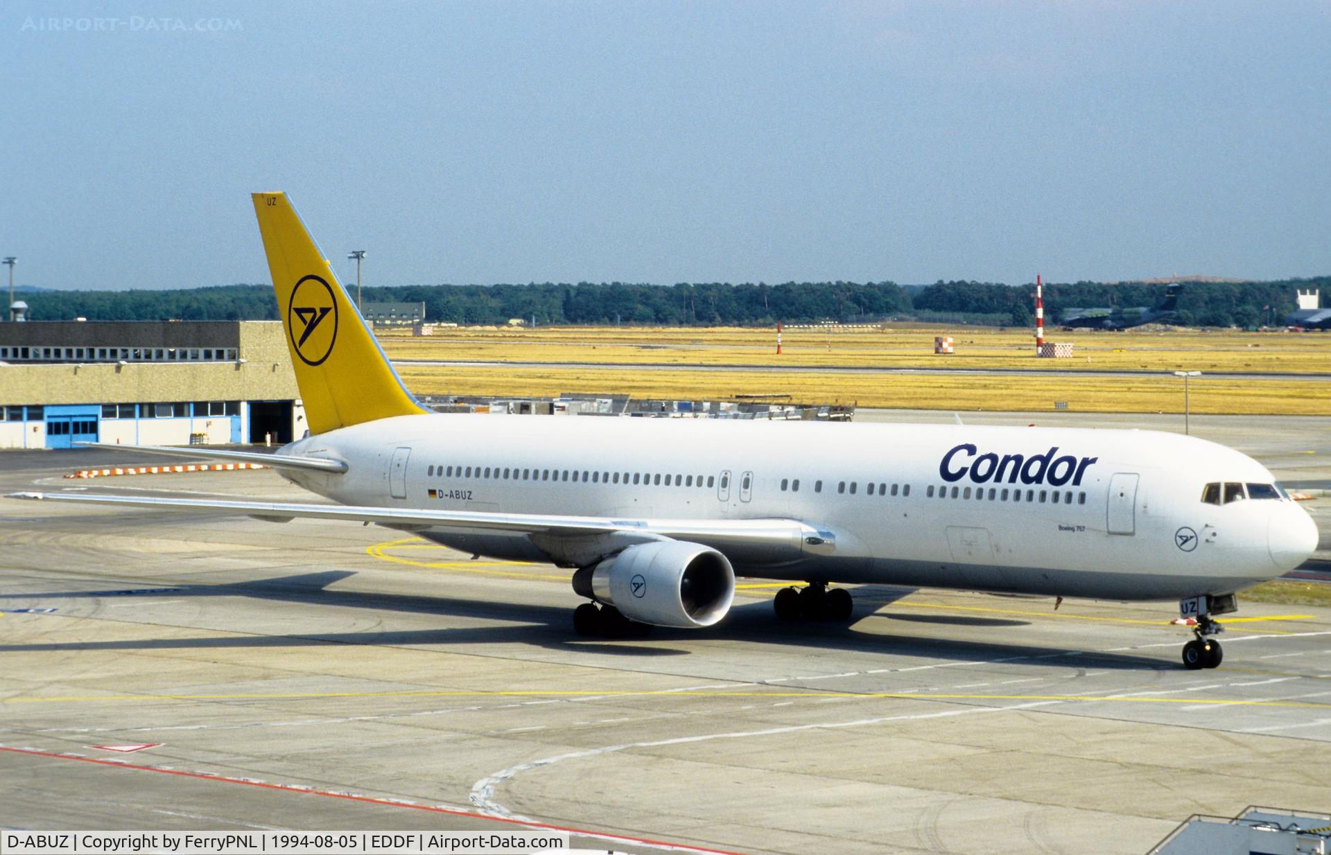 D-ABUZ, 1991 Boeing 767-330/ER C/N 25209, Condor B763 with its original yellow tail