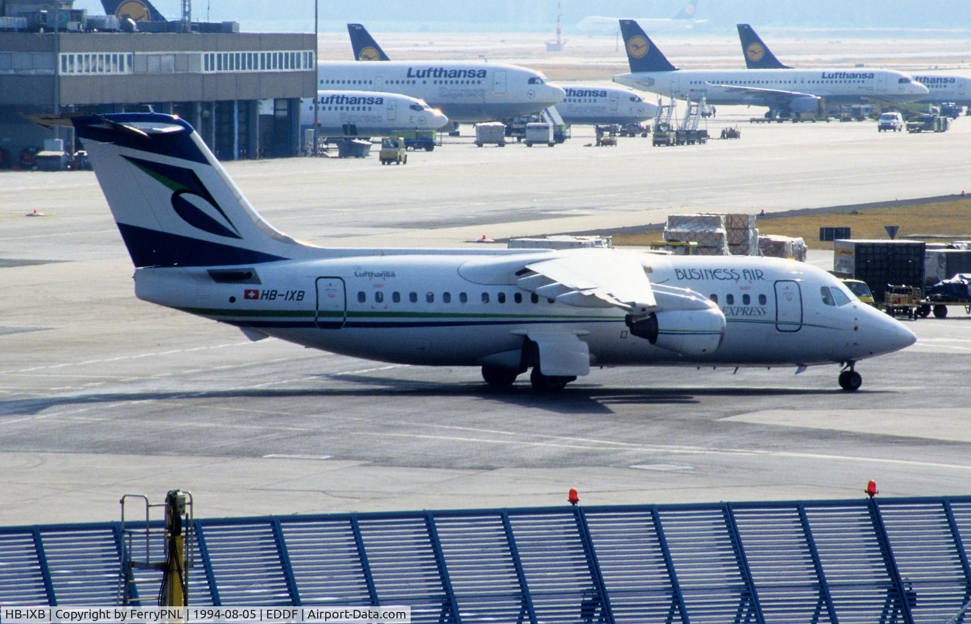 HB-IXB, 1984 British Aerospace BAe.146-200A C/N E2036, Business Air operating BAe146 into FRA