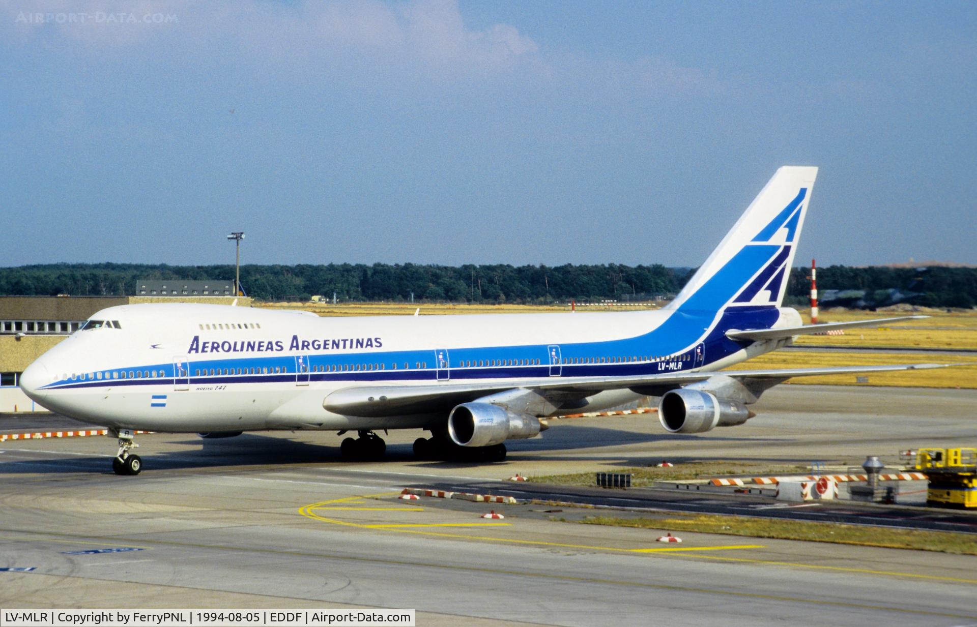 LV-MLR, 1979 Boeing 747-287B C/N 21727, Aerolineas Argentinas B742 arriving in FRA