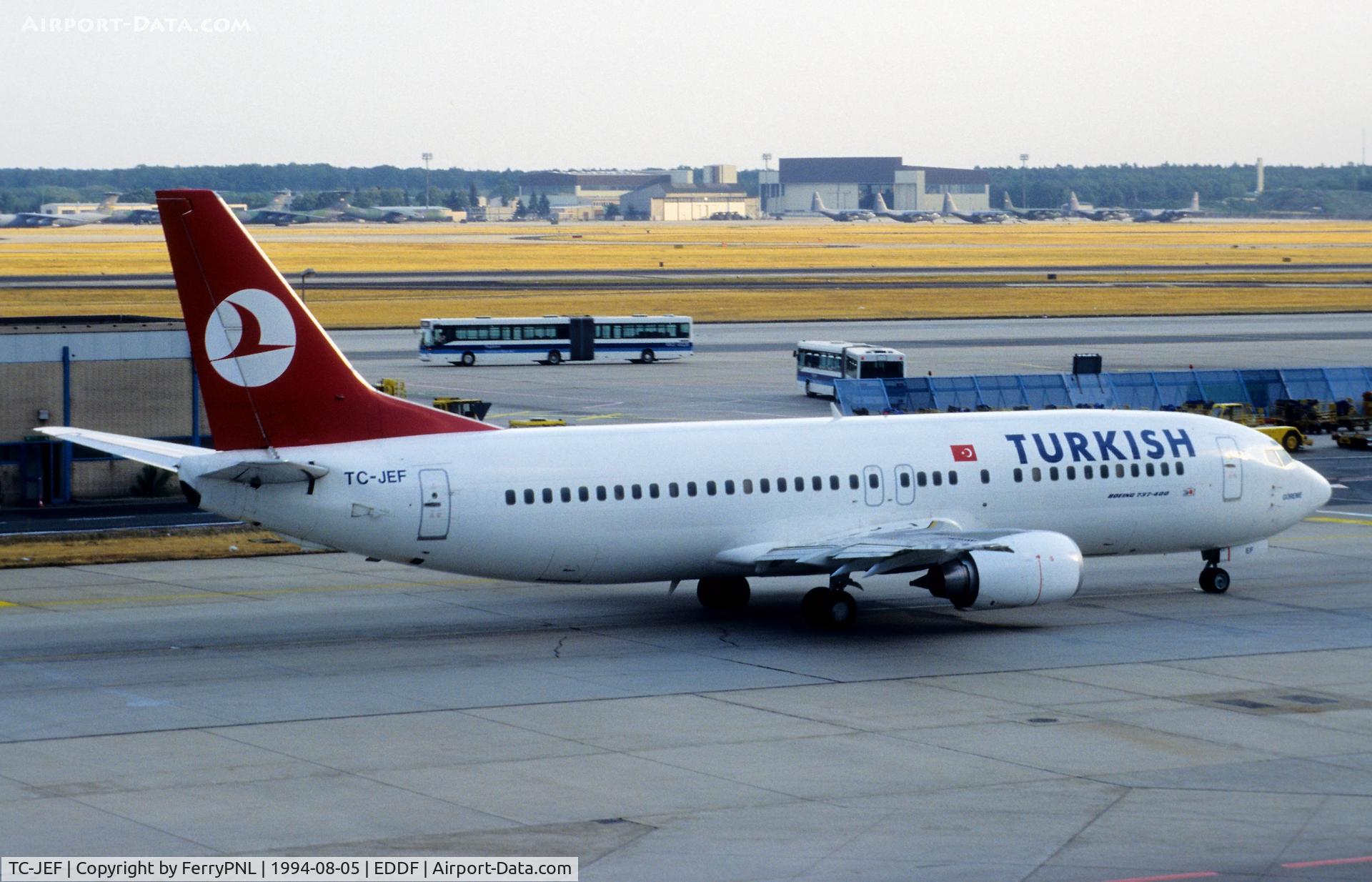 TC-JEF, 1993 Boeing 737-4Q8 C/N 26291/2513, Turkish B734