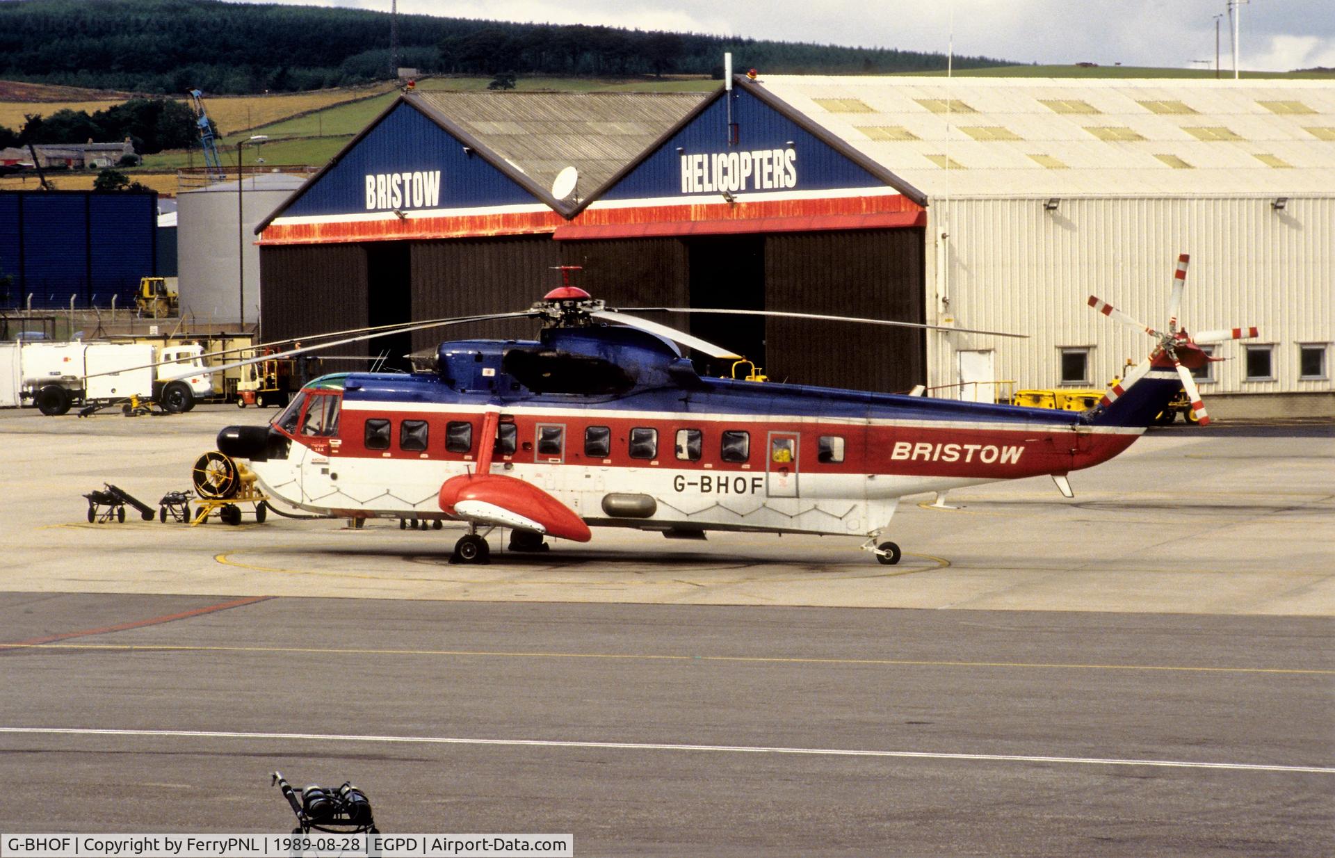 G-BHOF, 1980 Sikorsky S-61N C/N 61824, Bristow S61 at its base in Aberdeen