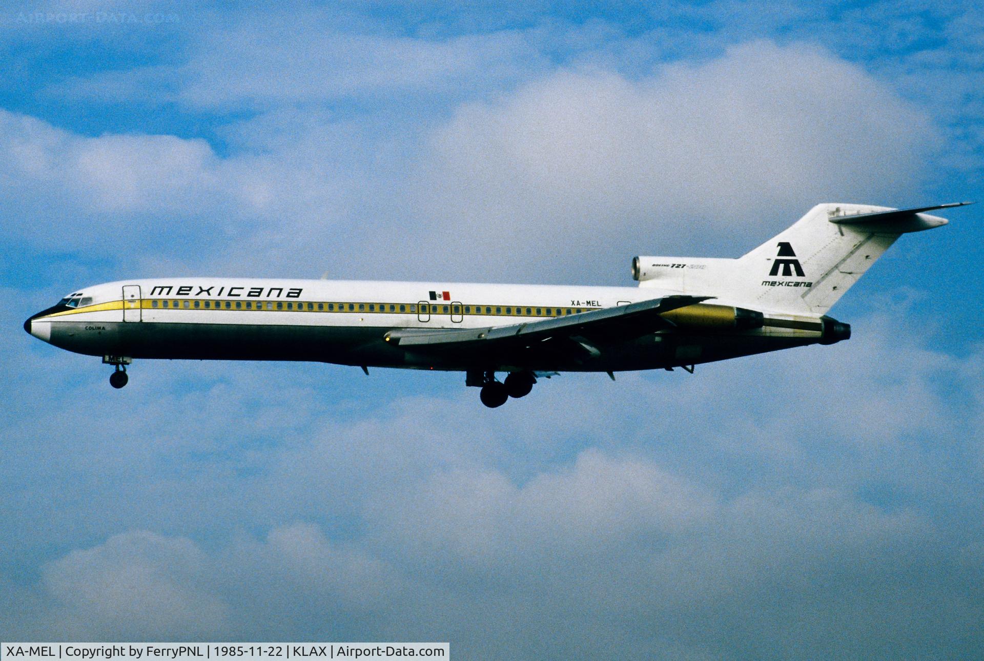 XA-MEL, 1981 Boeing 727-264 C/N 22413, Arrival of Mexicana B727