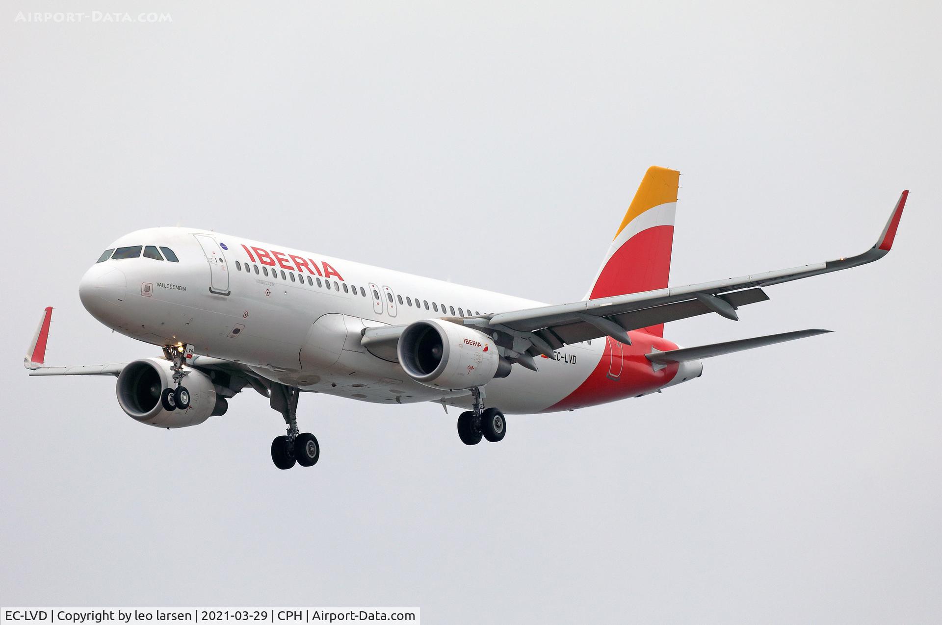 EC-LVD, 2013 Airbus A320-216 C/N 5570, Copenhagen 29.3.2021