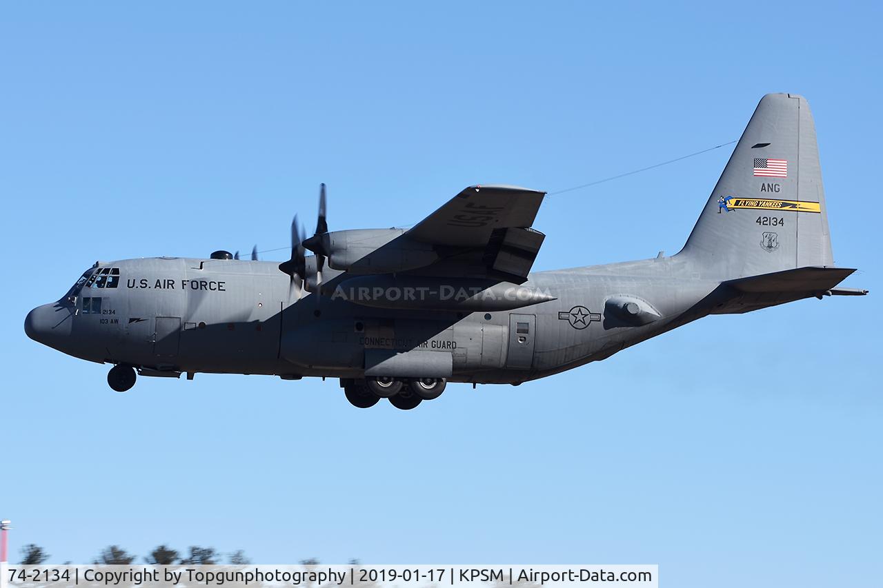 74-2134, 1974 Lockheed C-130H Hercules C/N 382-4735, YANKEE21 over the numbers