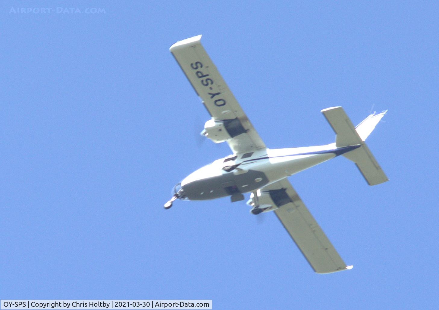 OY-SPS, 2018 Vulcanair P.68 Observer 2 C/N 505-48/OB2, Survey work on the Essex coast over Maldon