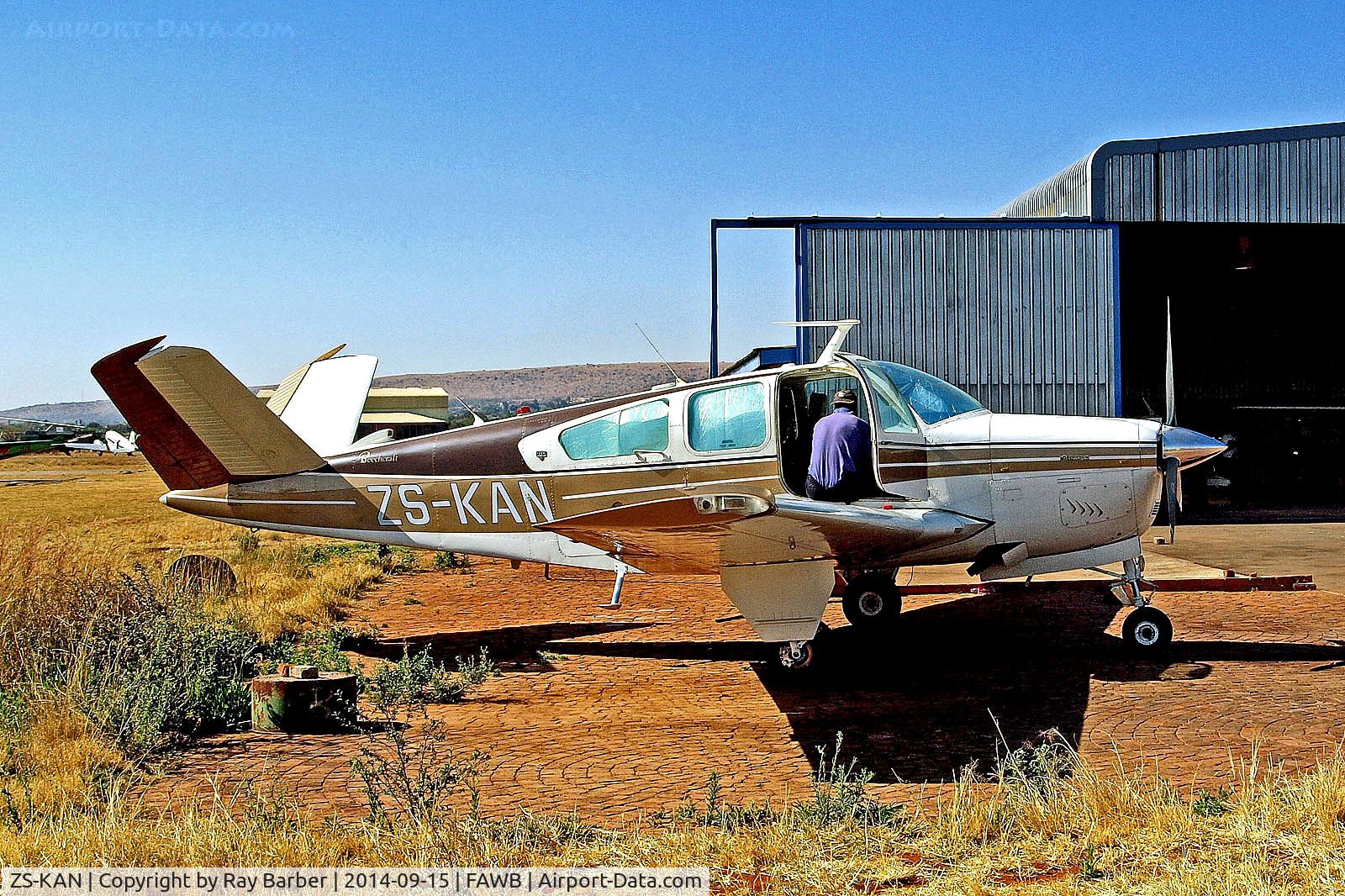 ZS-KAN, 1977 Beech V35B Bonanza Bonanza C/N D-10057, ZS-KAN   Beech V35B Bonanza [D-10057] Pretoria-Wonderboom~ZS 15/09/2014
