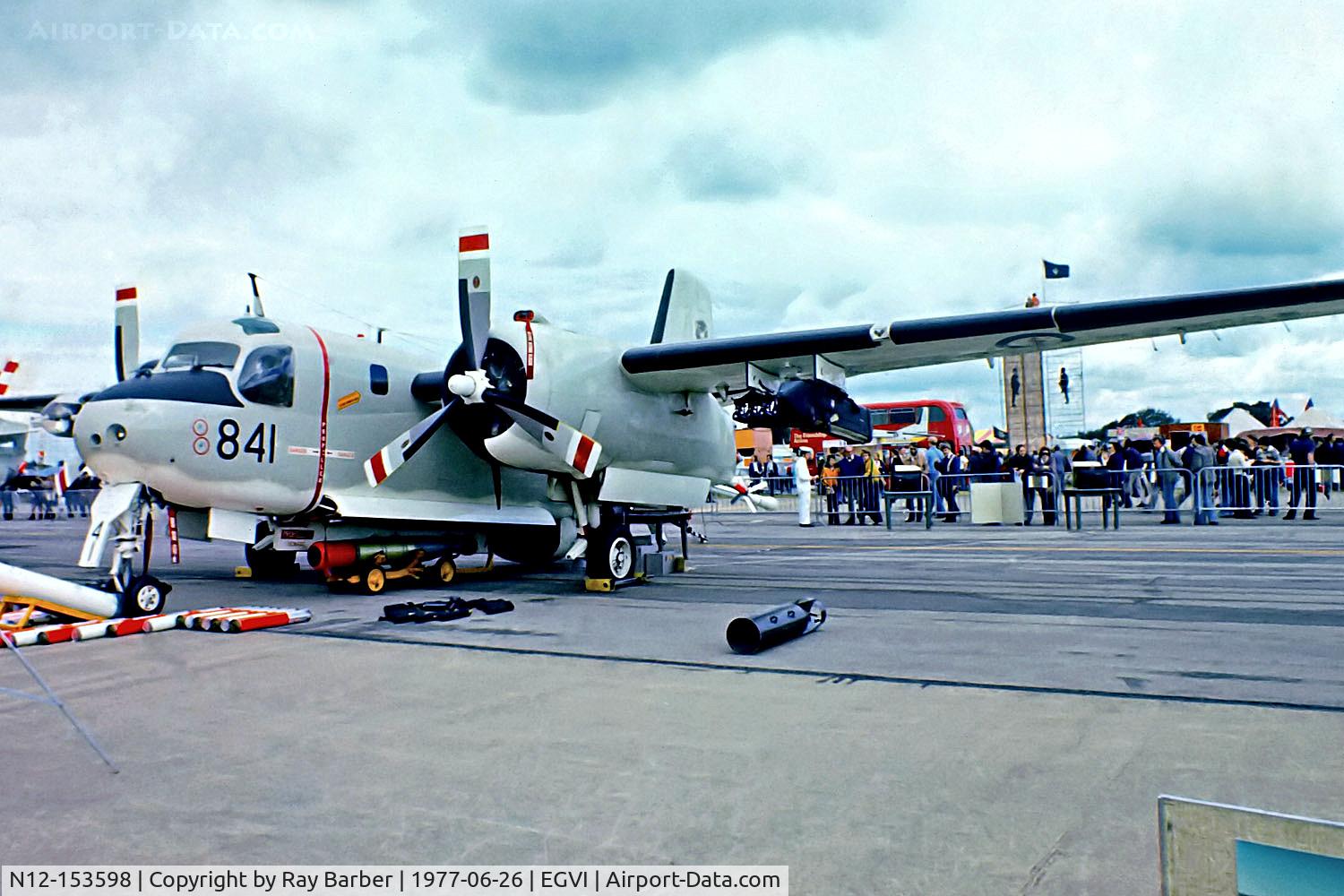 N12-153598, Grumman S-2E Tracker C/N 342C, N12-153598   Grumman S-2E Tracker [342-C] (Royal Australian Navy) RAF Greenham Common~G 26/06/1977