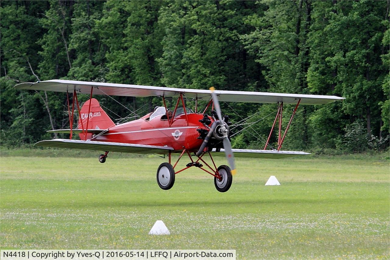 N4418, 1928 Curtiss-Wright Travel Air 4000 C/N 378, Curtiss Wright TRAVEL AIR 4000, Landing, La Ferté-Alais airfield (LFFQ) Airshow 2016