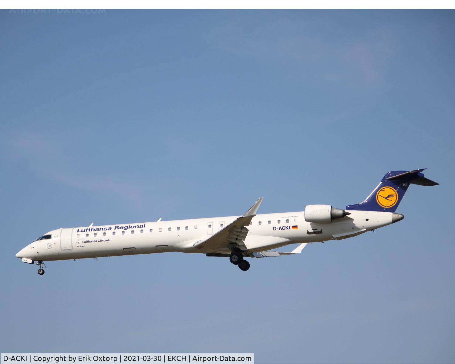 D-ACKI, 2006 Bombardier CRJ-900LR (CL-600-2D24) C/N 15088, D-ACKI landing rw 22L