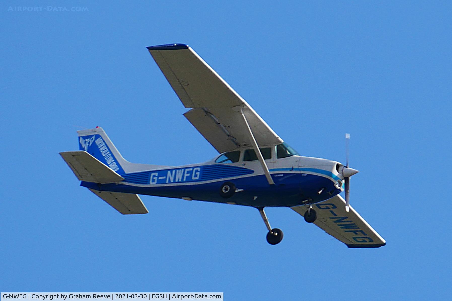 G-NWFG, 1981 Cessna 172P C/N 172-74192, On approach to Norwich.
