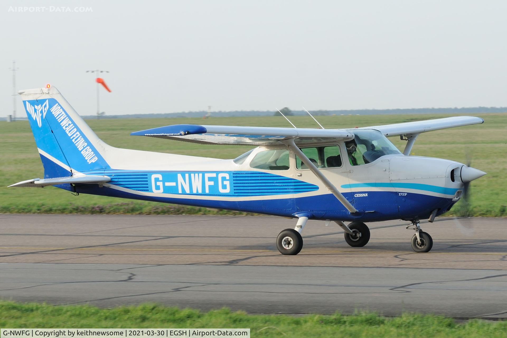 G-NWFG, 1981 Cessna 172P C/N 172-74192, Leaving Norwich for North Weald.