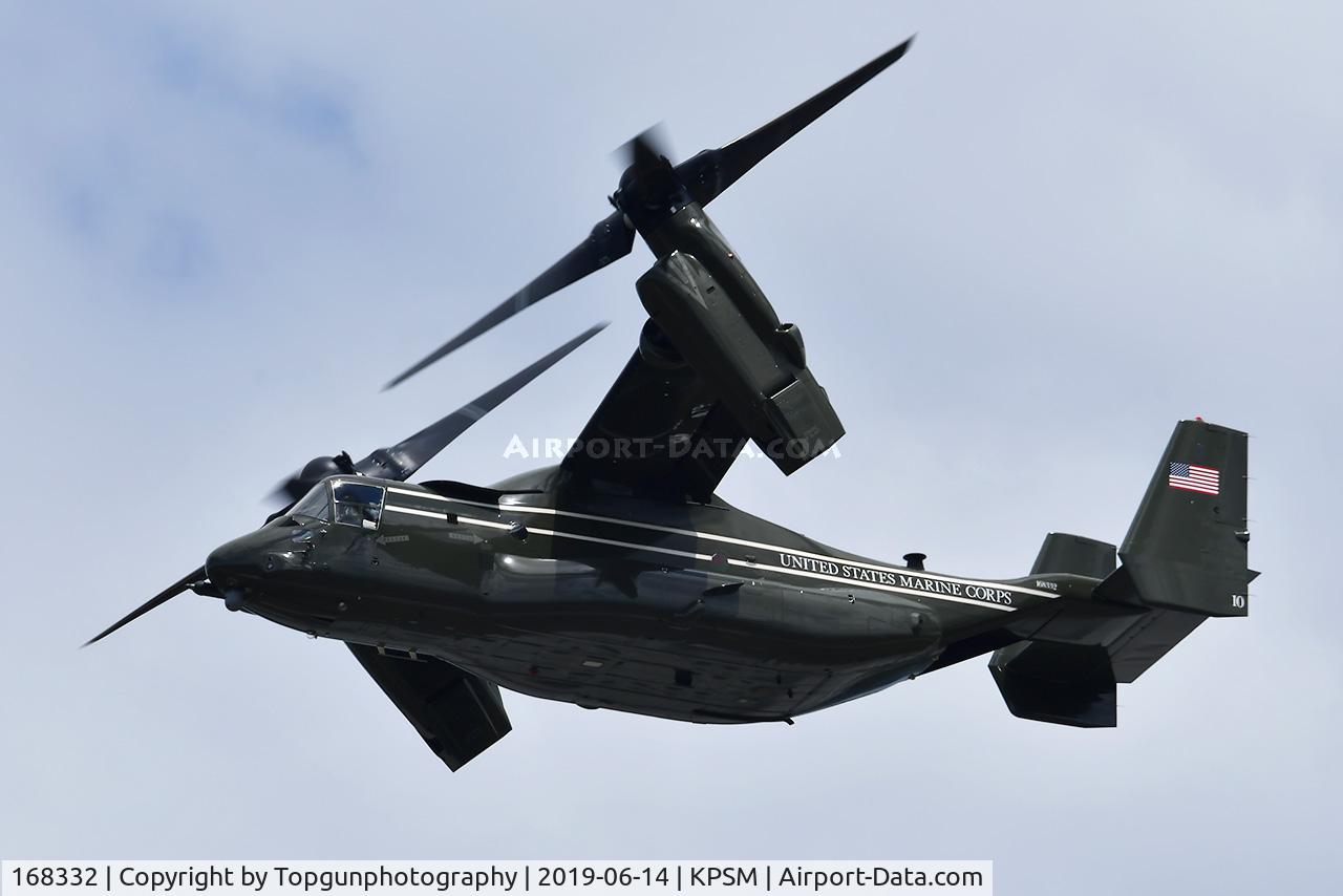 168332, Bell-Boeing MV-22B Osprey C/N D0235, KNIGHT HAWK54 departs Pease