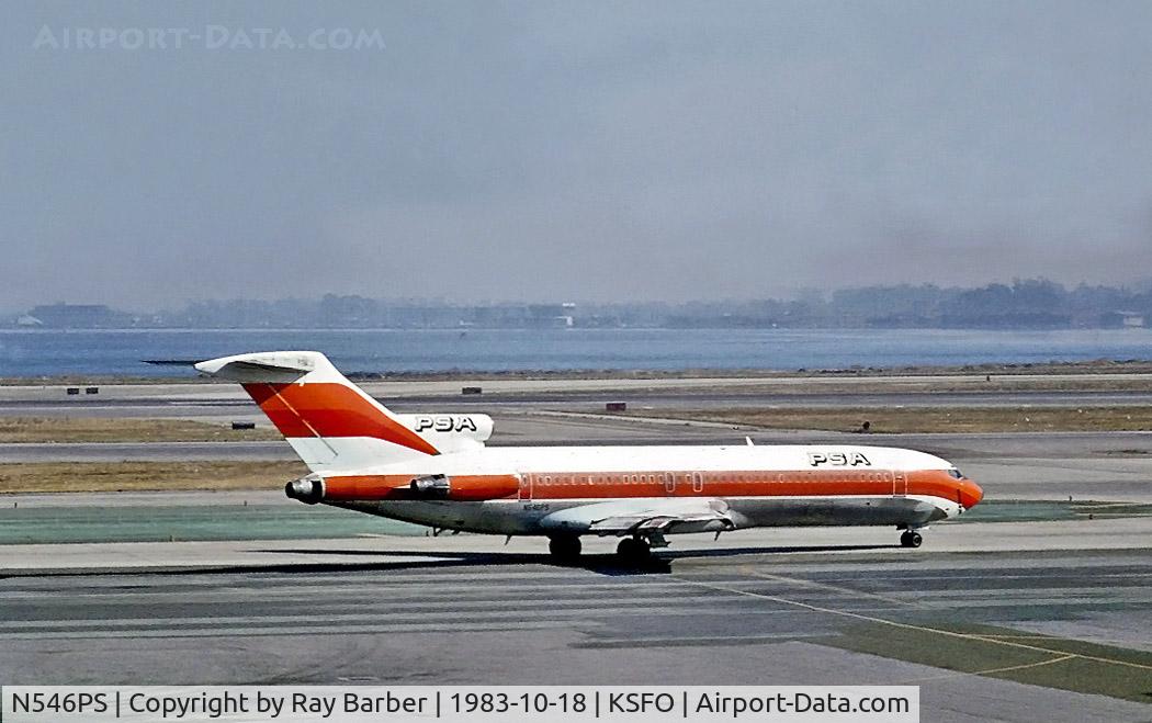 N546PS, 1970 Boeing 727-214 C/N 20366, N546PS   Boeing 727-214 [20366] (PSA-Pacific Southwest Airlines) San Francisco-Int'l~N 18/10/1981