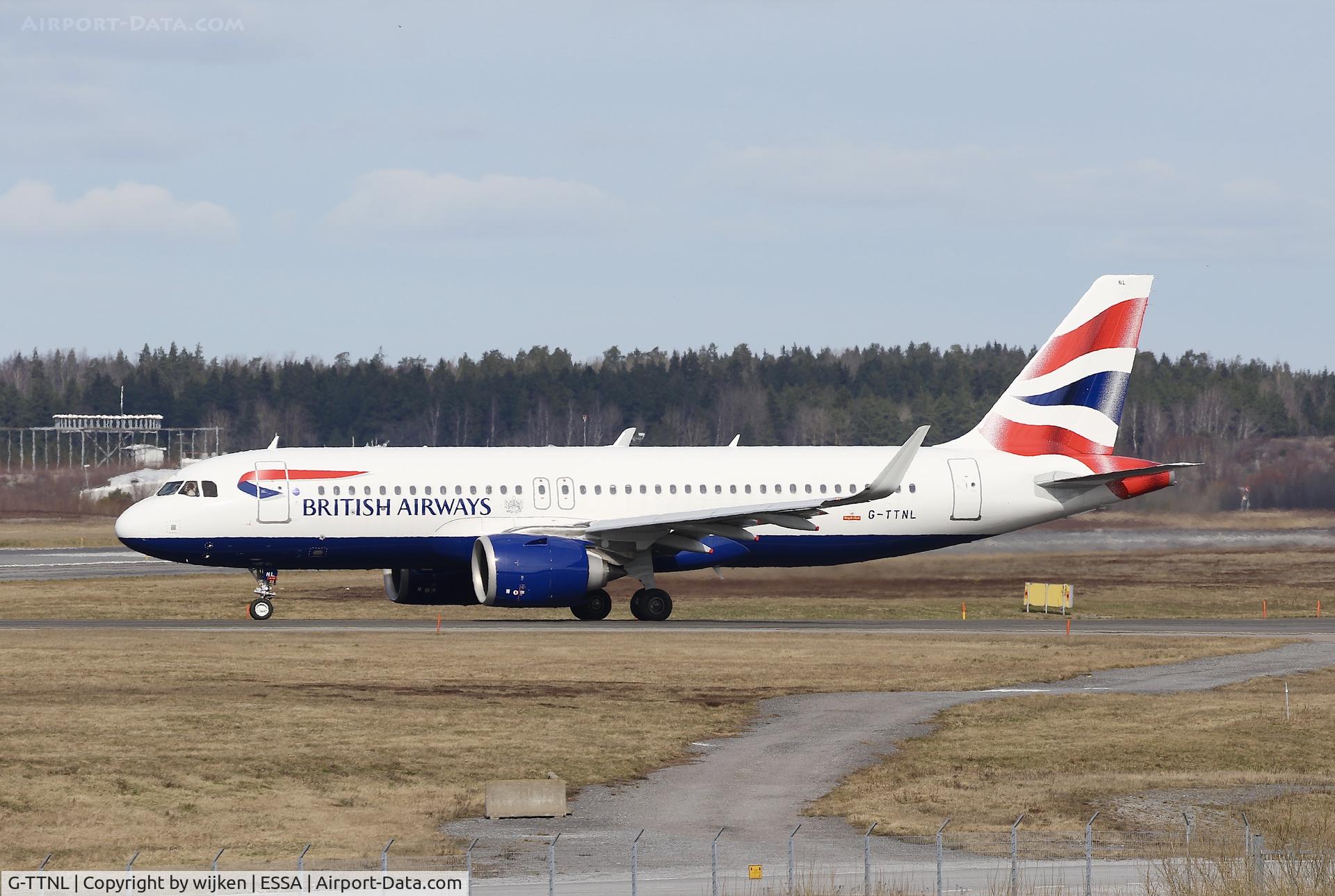 G-TTNL, 2020 Airbus A320-251N C/N 9585, RWY 01L
