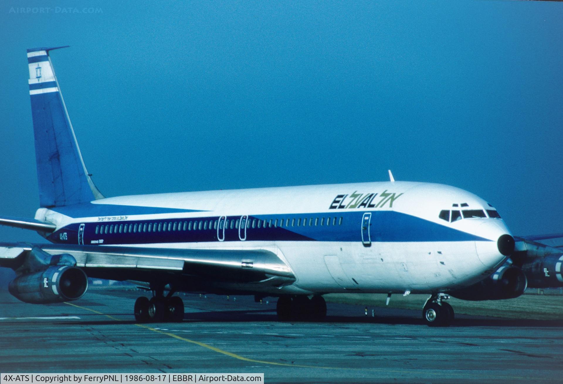 4X-ATS, 1967 Boeing 707-358B C/N 19502, ELAL B707 close-up