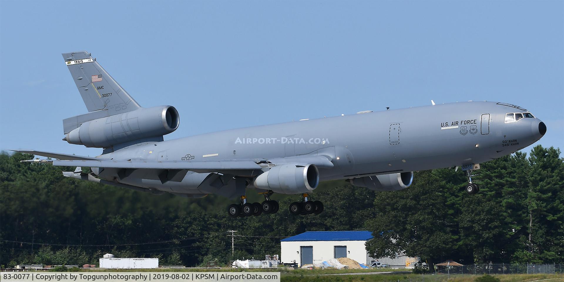 83-0077, 1983 McDonnell Douglas KC-10A Extender C/N 48218, BLUE92 landing RW16