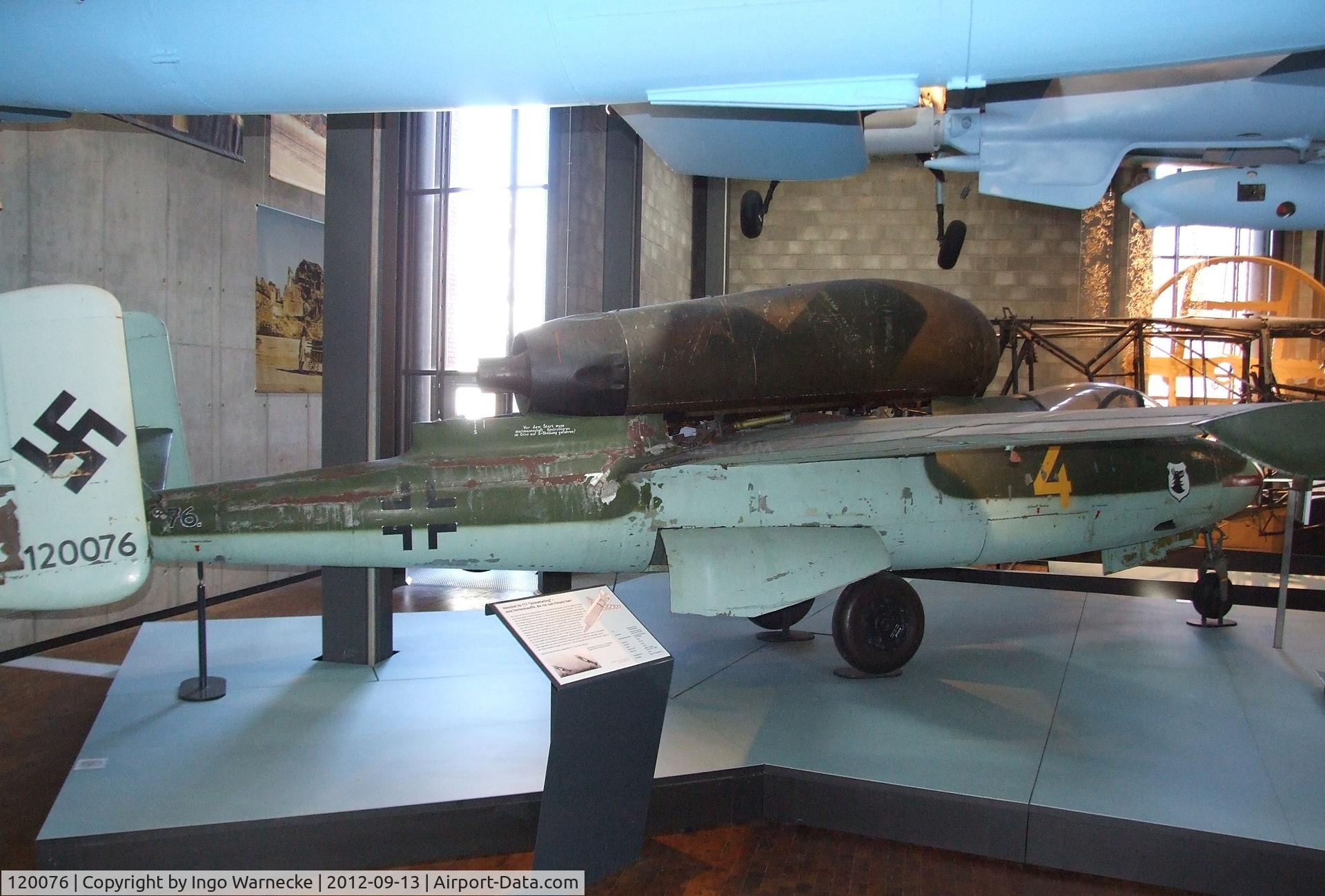 120076, Heinkel He-162A-2 Volksjager C/N 120076, Heinkel He 162A-2 'Spatz'/'Salamander'/'Volksjäger' at the DTM (Deutsches Technikmuseum), Berlin