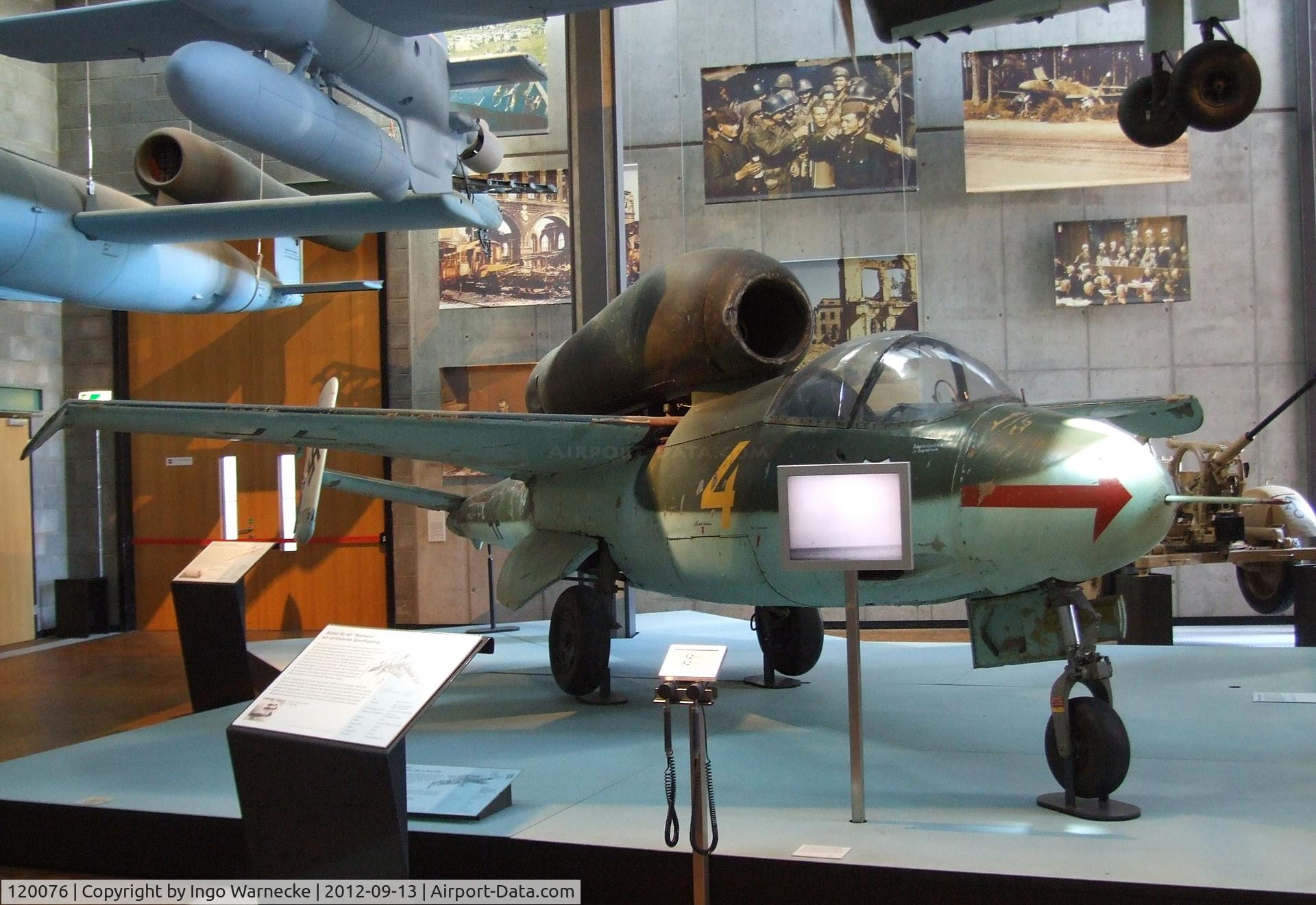 120076, Heinkel He-162A-2 Volksjager C/N 120076, Heinkel He 162A-2 'Spatz'/'Salamander'/'Volksjäger' at the DTM (Deutsches Technikmuseum), Berlin