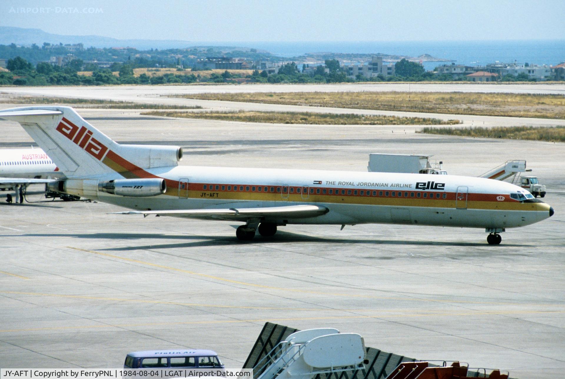 JY-AFT, 1980 Boeing 727-2D3 C/N 22268, Alia B727