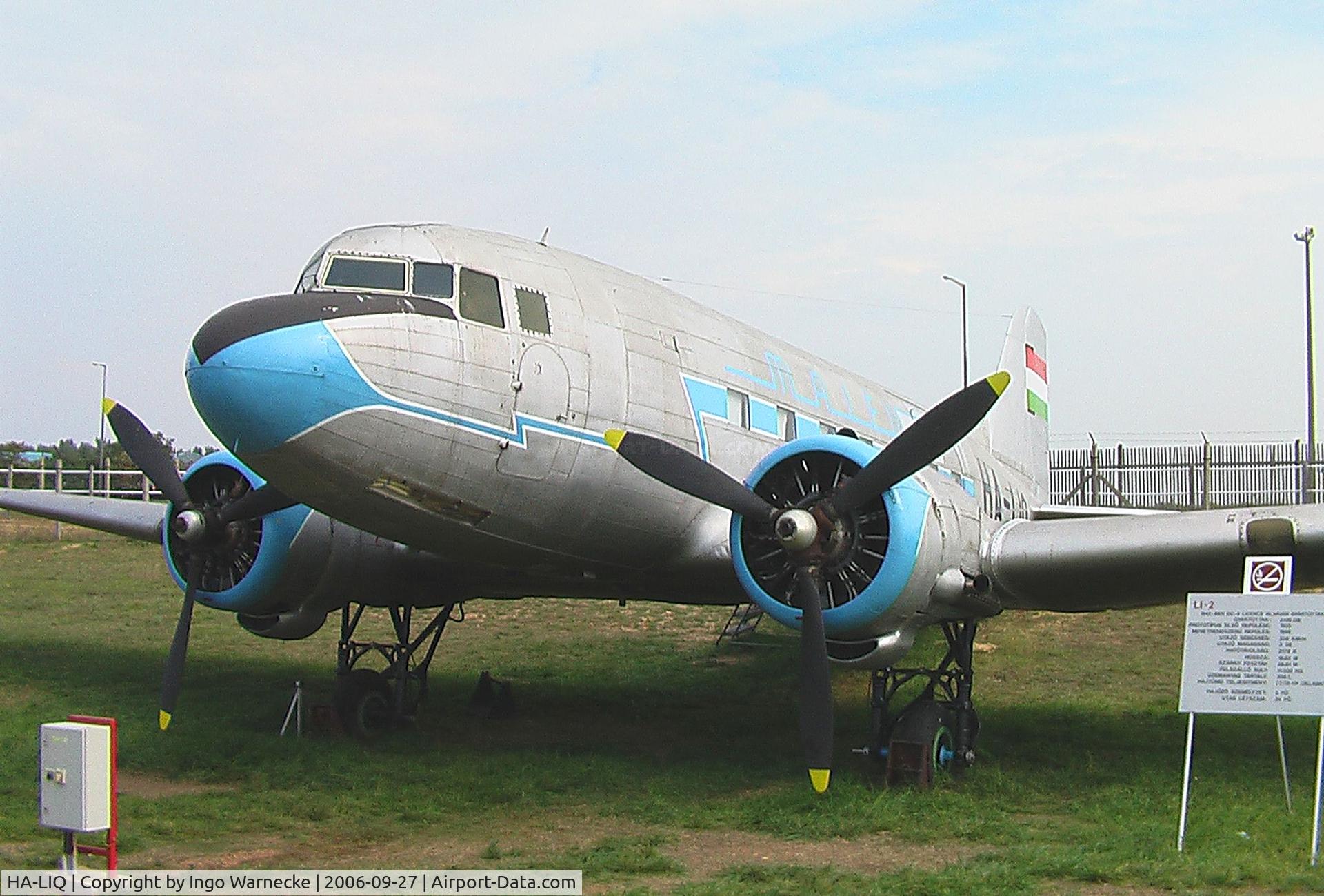 HA-LIQ, 1952 Lisunov Li-2 C/N 23441206, Lisunov Li-2T CAB at Repülögep Emlekpark (Ferihegy Aeropark),  Budapest Ferihegy II