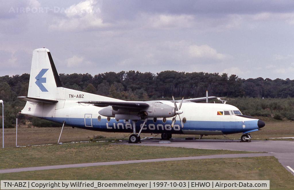 TN-ABZ, 1970 Fokker F-27-200 Friendship C/N 10446, Lina Congo - parked at Woendsdrecht