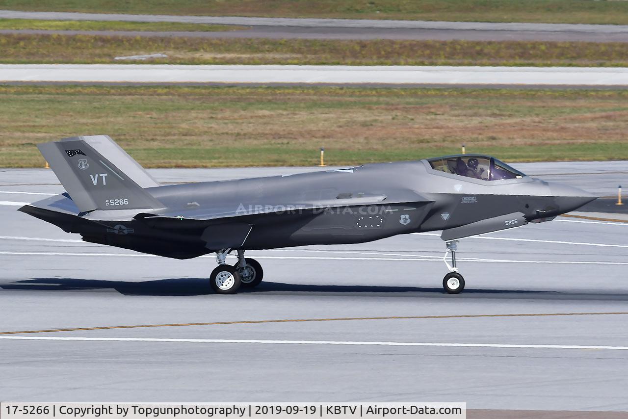 17-5266, 2016 Lockheed Martin F-35A Lightning II C/N AF-208, EASY 12 touches down at Burlington