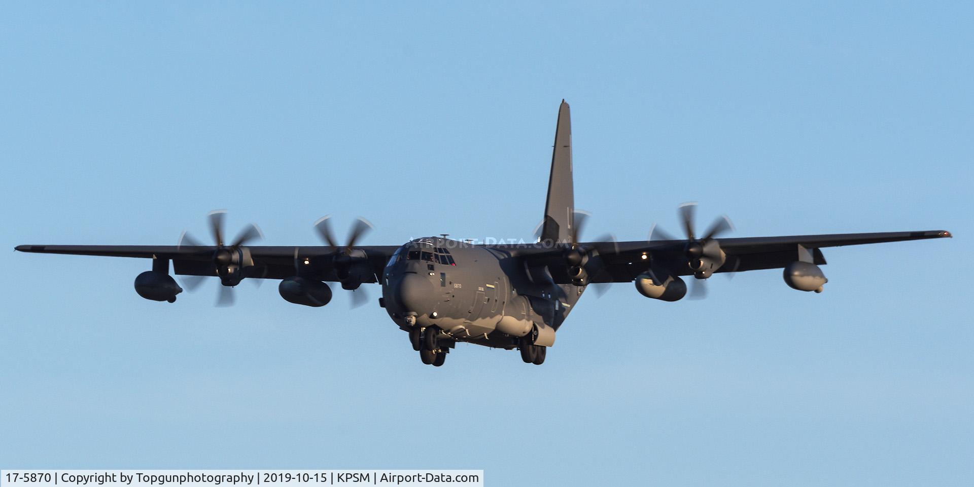 17-5870, 2016 Lockheed Martin HC-130J Combat King II Hercules C/N 382-5870, KING70 on short final