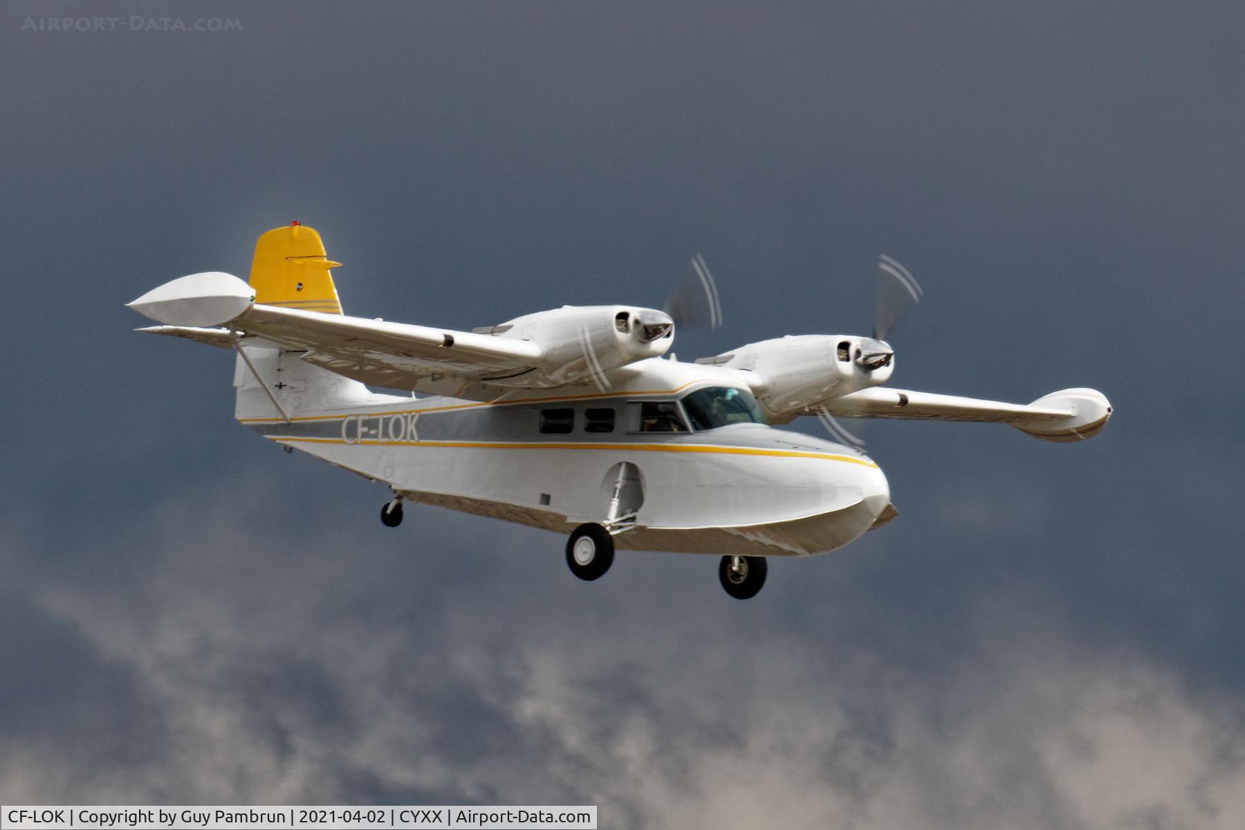 CF-LOK, 1946 Grumman G-44A Widgeon Widgeon C/N 1437, Landing on 19