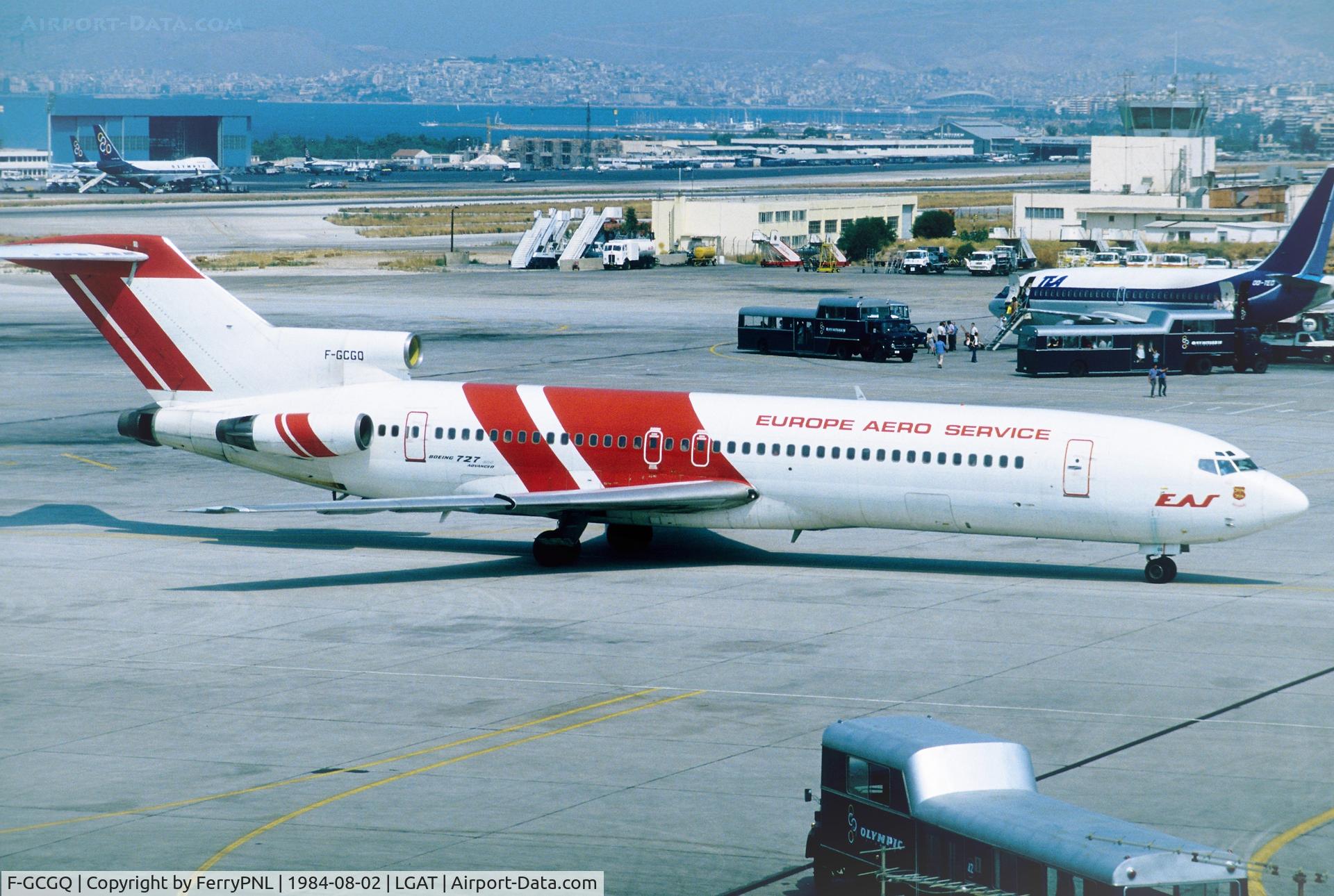F-GCGQ, 1972 Boeing 727-227 C/N 20609, EAS B727 arriving in ATH