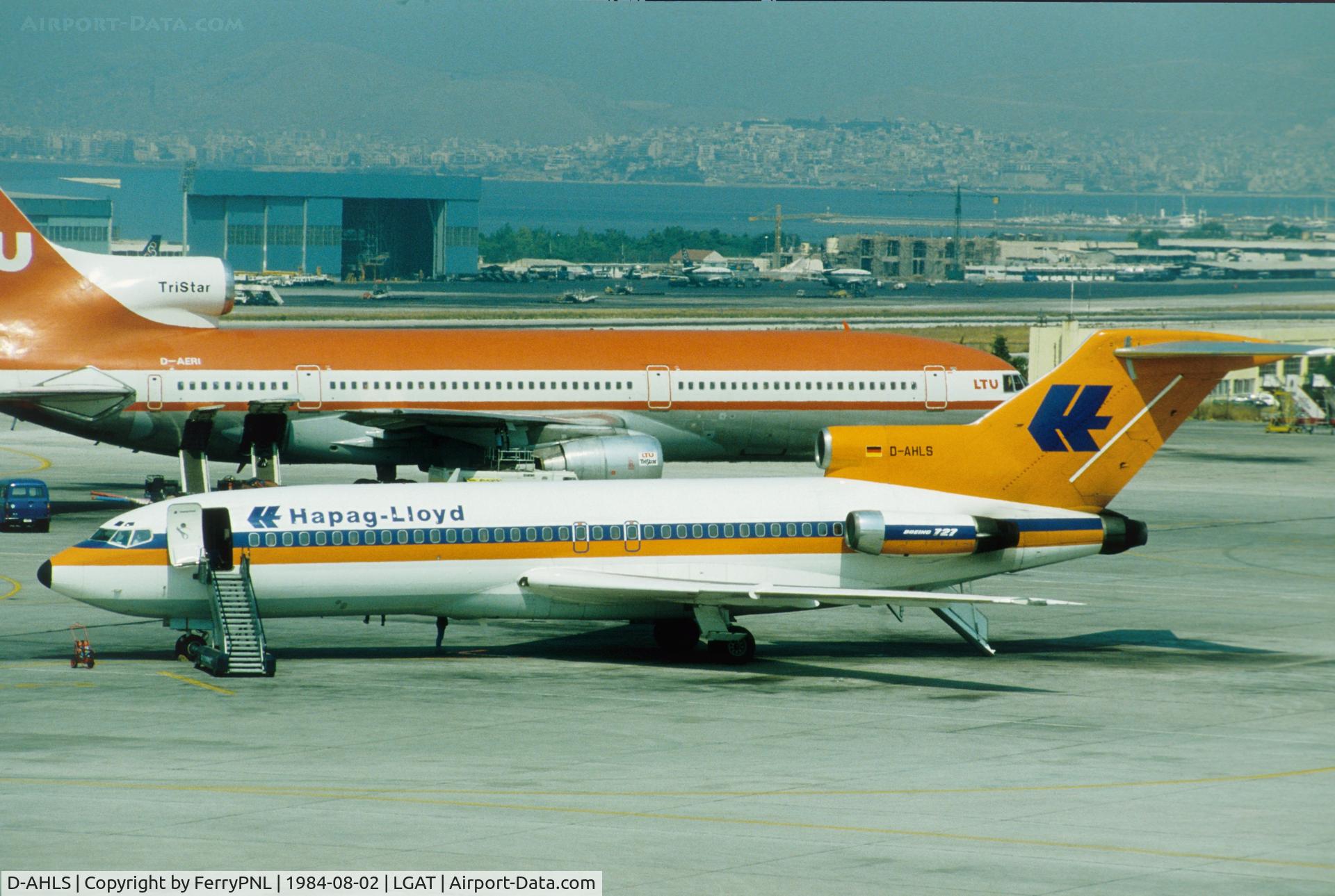 D-AHLS, 1966 Boeing 727-89 C/N 19139, Hapag-Lloyd B727 in ATH