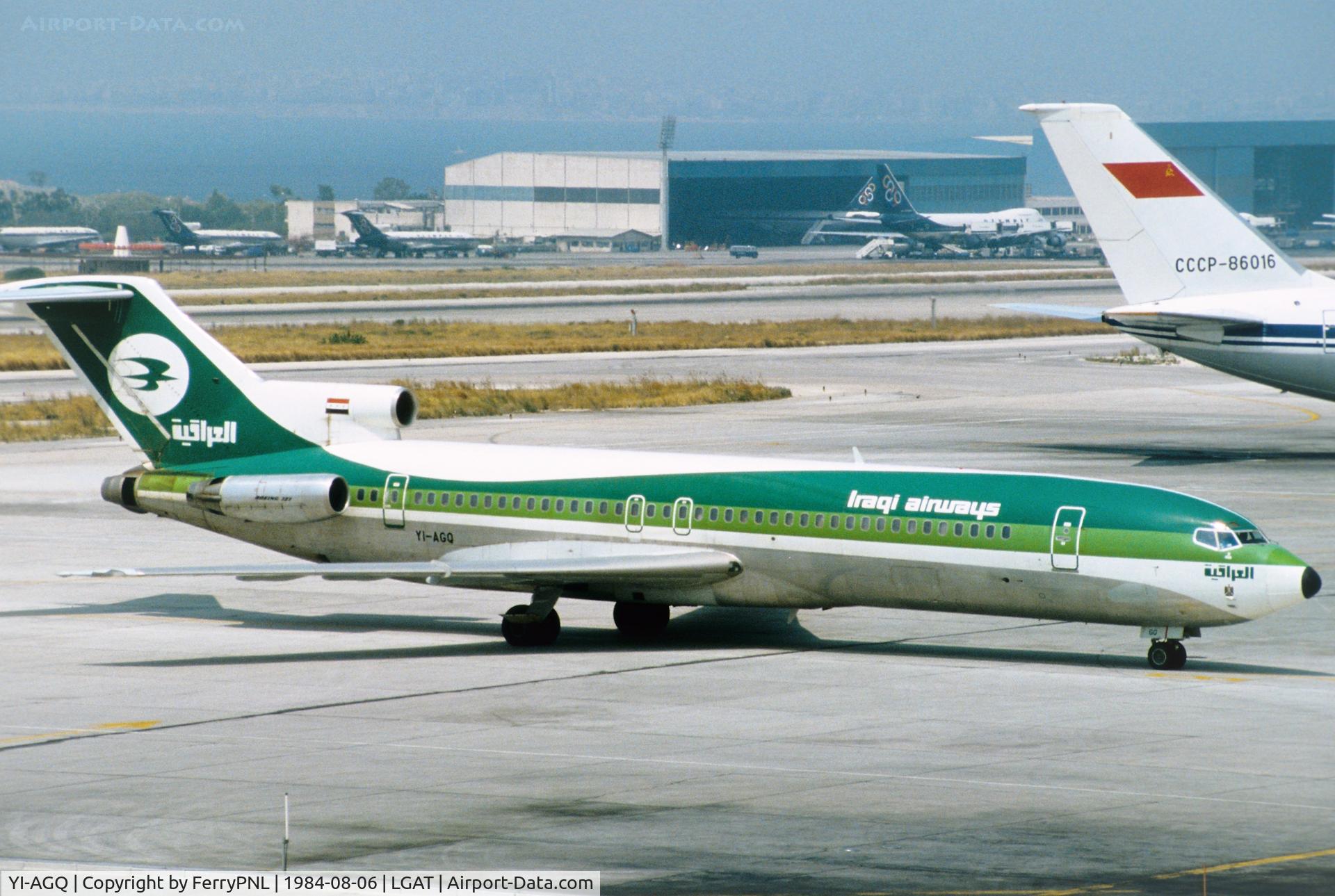 YI-AGQ, 1980 Boeing 727-270 C/N 22261, Iraqi B727 arriving in ATH