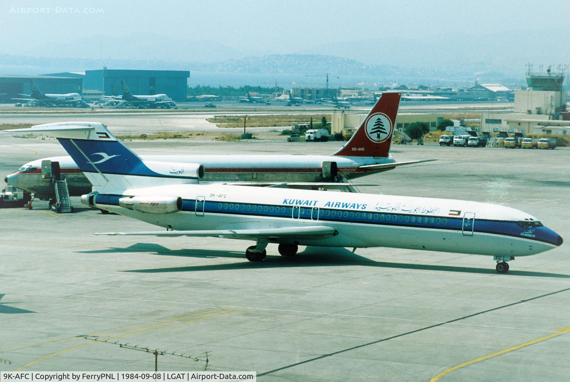 9K-AFC, 1981 Boeing 727-269 C/N 22361, Kuwait B727 arriving