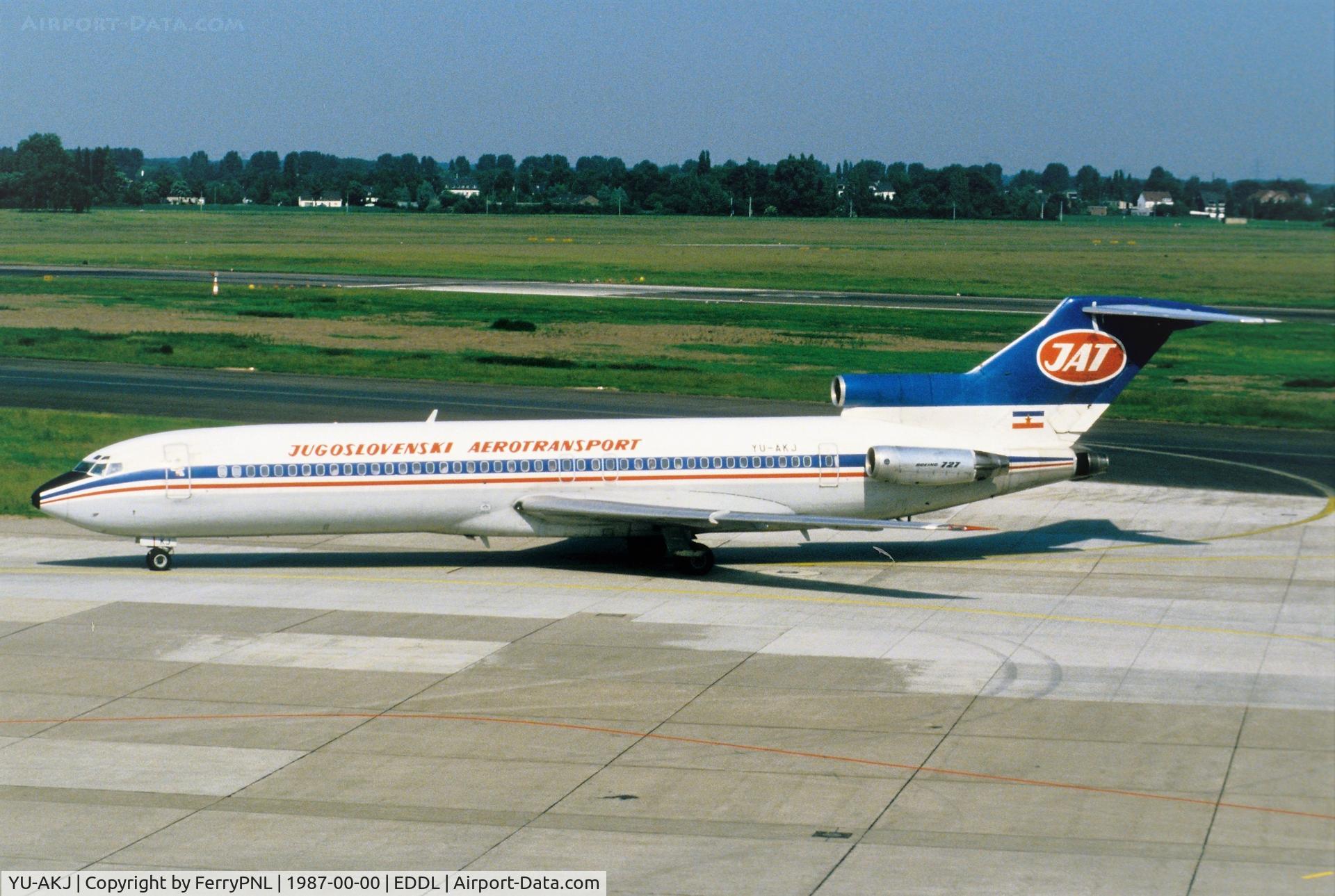 YU-AKJ, 1980 Boeing 727-2H9 C/N 22394, JAT B727 in DUS