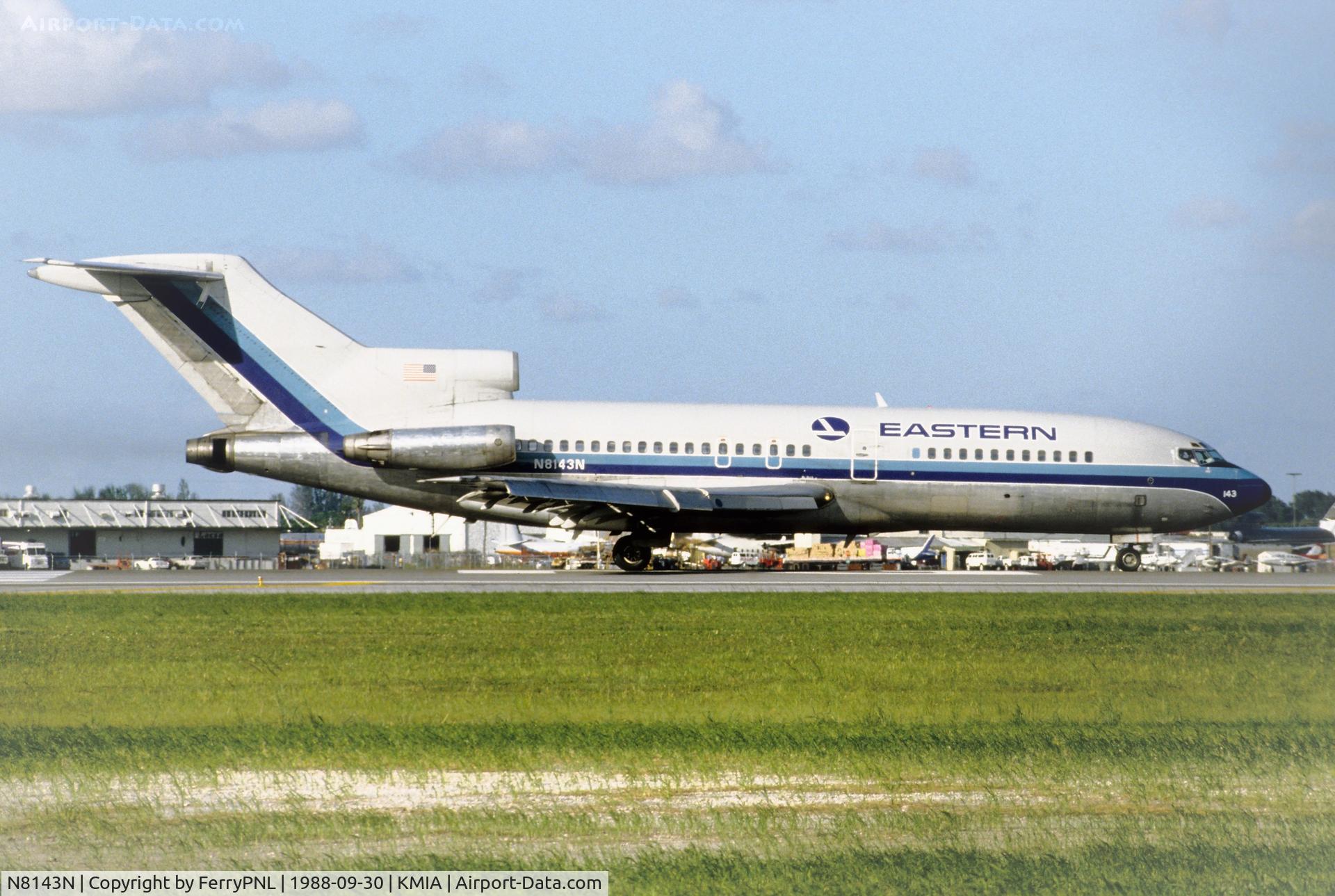 N8143N, 1965 Boeing 727-25 C/N 18967, Departure of Eastern B727