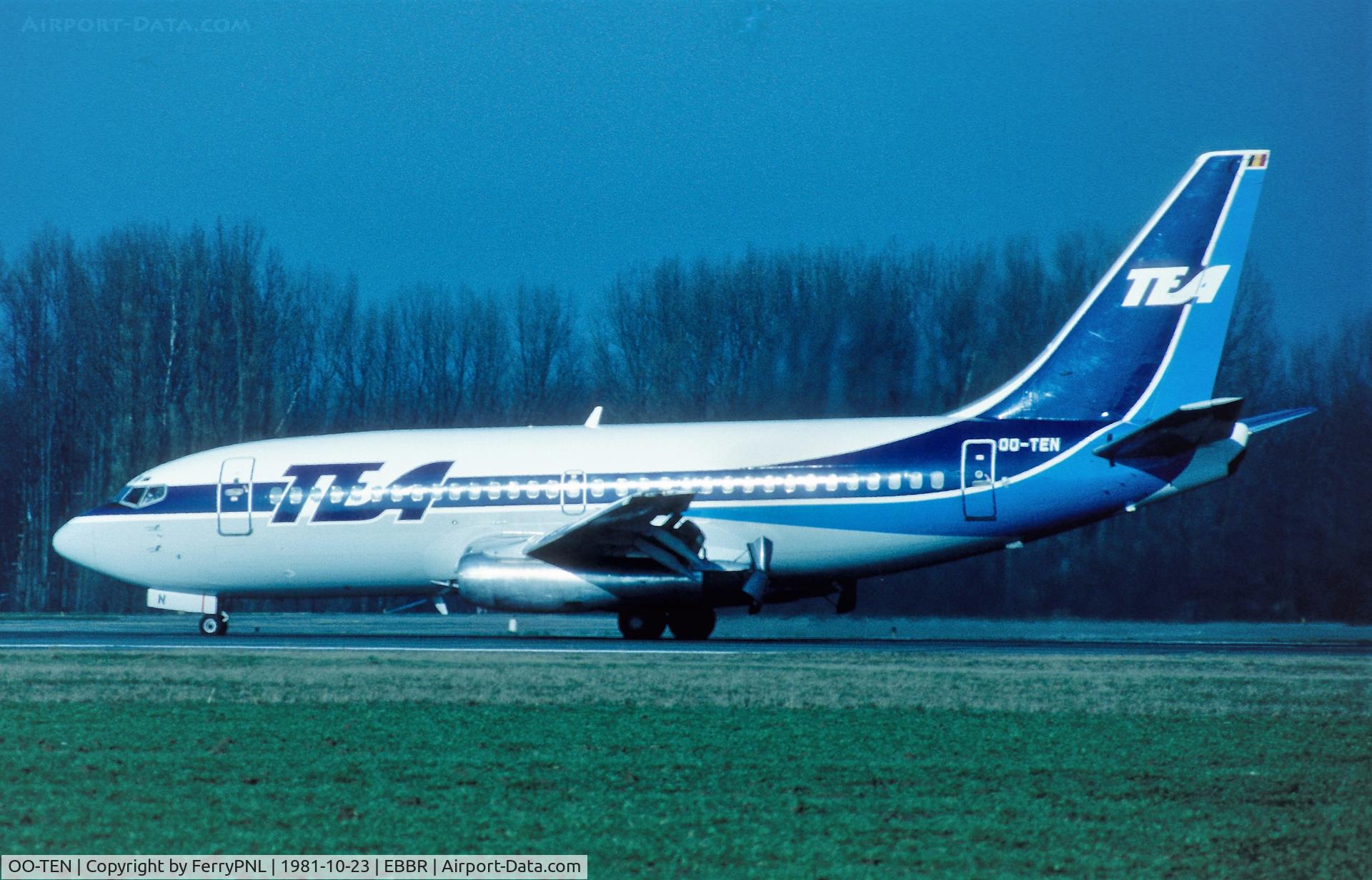 OO-TEN, 1980 Boeing 737-2M8 C/N 21955, TEA B732 landing