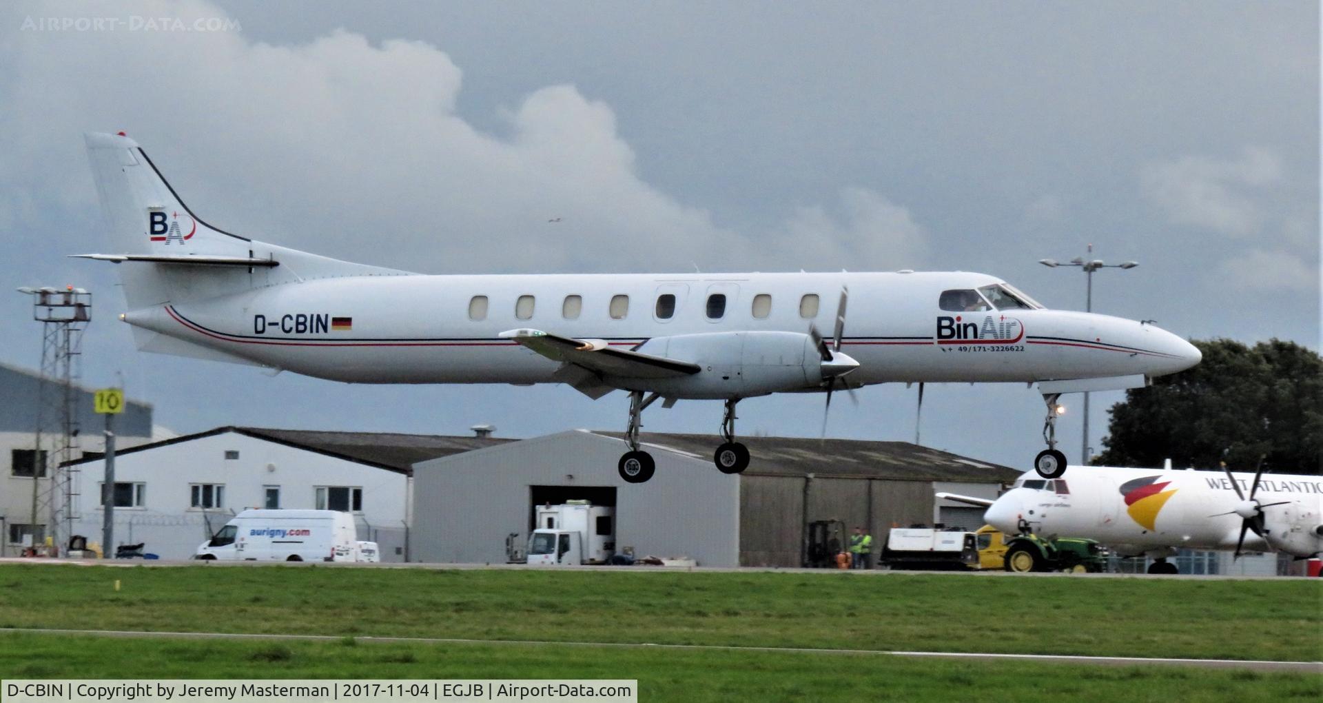 D-CBIN, Swearingen SA-227AT Merlin IVC C/N AT-440B, Just about to touch down on Rwy 27 at GCI