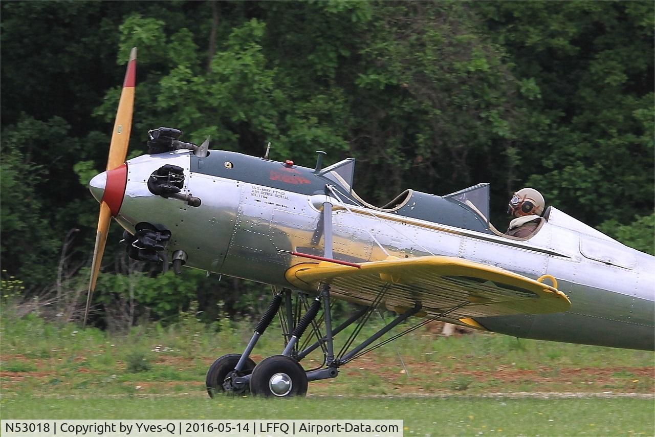 N53018, 1941 Ryan Aeronautical ST3KR C/N 1164, Ryan Aeronautical ST3KR, Taxiing, La Ferté-Alais Airfield (LFFQ) Air show 2016