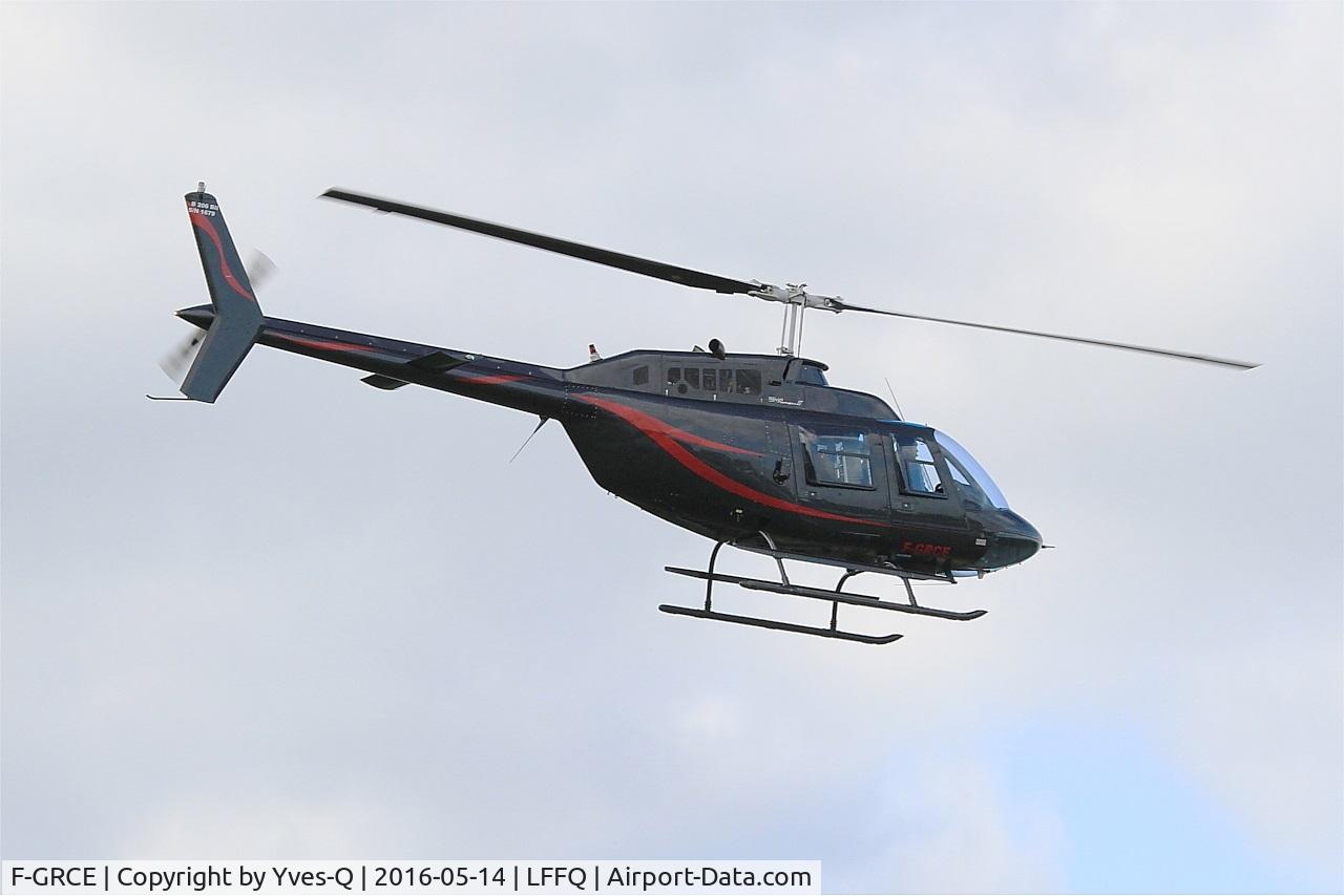 F-GRCE, Bell 206B JetRanger III C/N 1679, Bell 206B JetRanger III, Take off, La Ferté-Alais airfield (LFFQ) Air show 2016