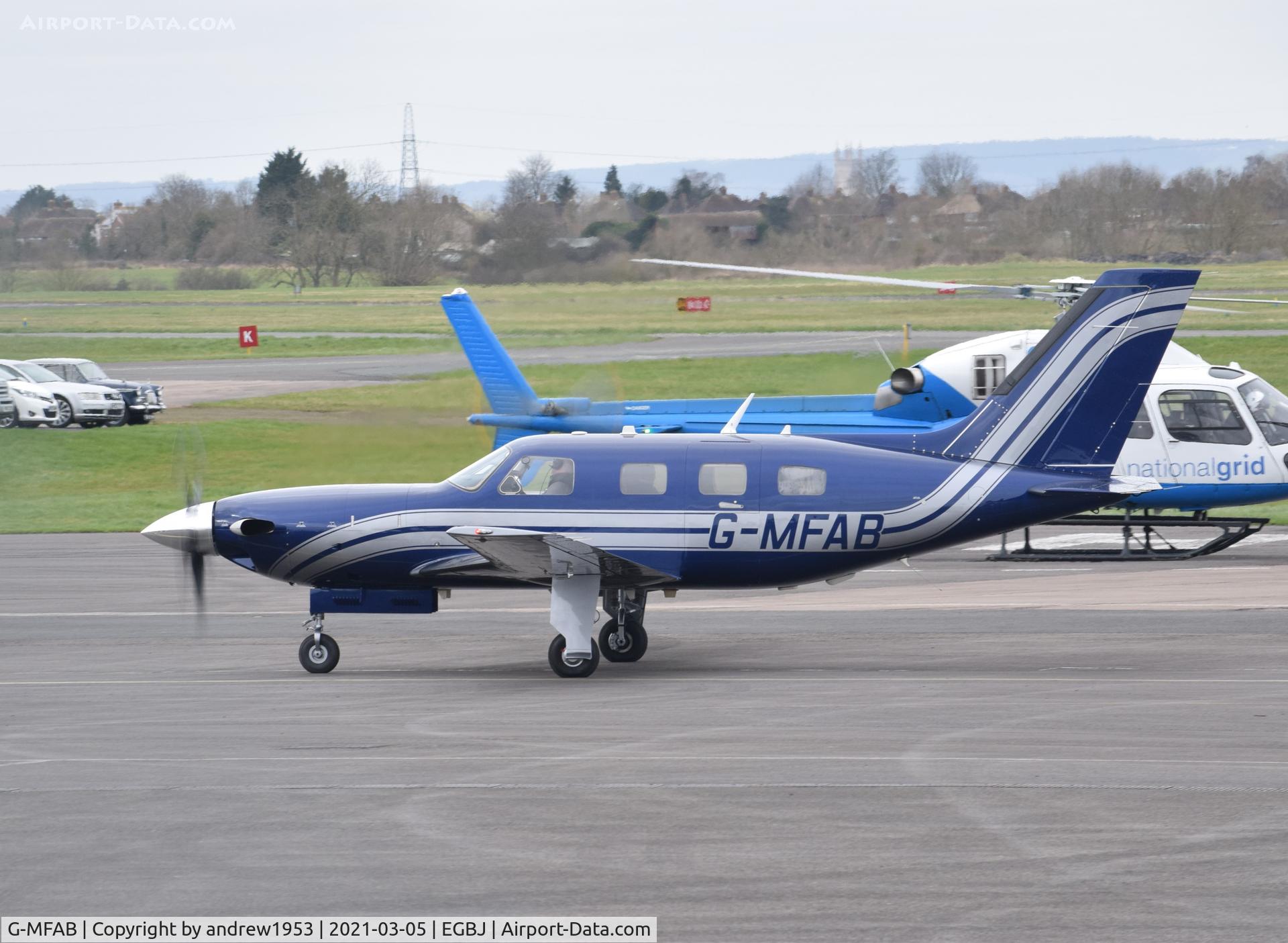 G-MFAB, 2007 Piper PA-46-500TP Malibu Meridian C/N 4697291, G-MFAB at Gloucestershire Airport.